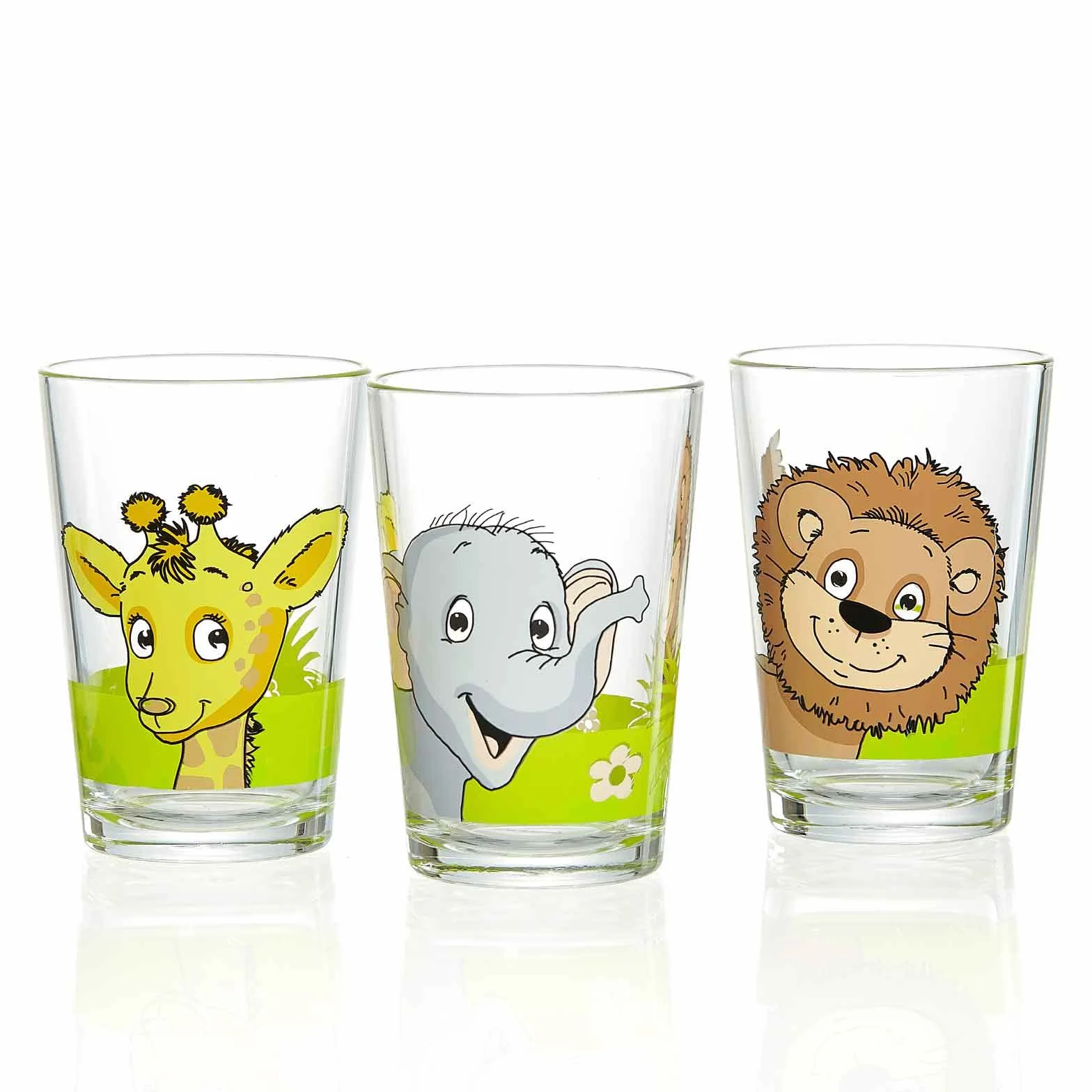 Ritzenhoff & Breker Bicchieri per bambini con motivi animale jungle, forest, 9 pezzi, 205 ml, lavabili in lavastoviglie