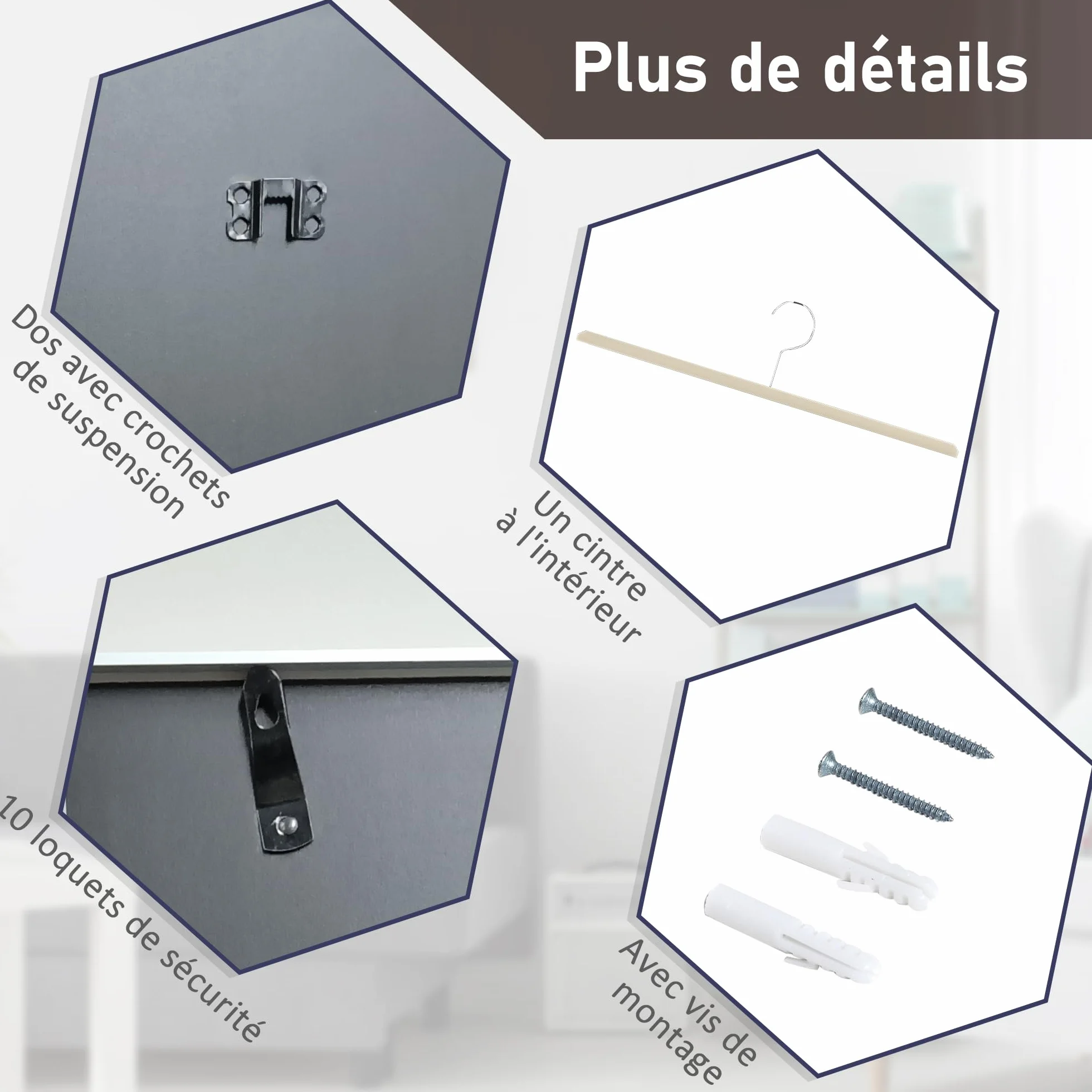 HOMCOM Frame Box T-Frame Telaio in alluminio per maglia porta acrilico fodera interna in feltro 70 x 90 cm Argento