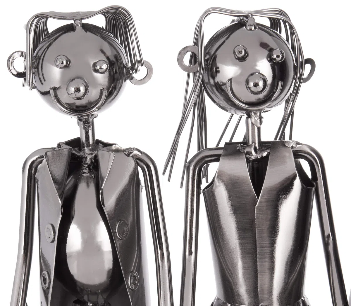 Brubaker Coppia Portabottiglie Vino con Cane - Oggetto Decorativo - Supporto per Bottiglie di Metallo - con Biglietto d'Auguri per il Vino Regalo
