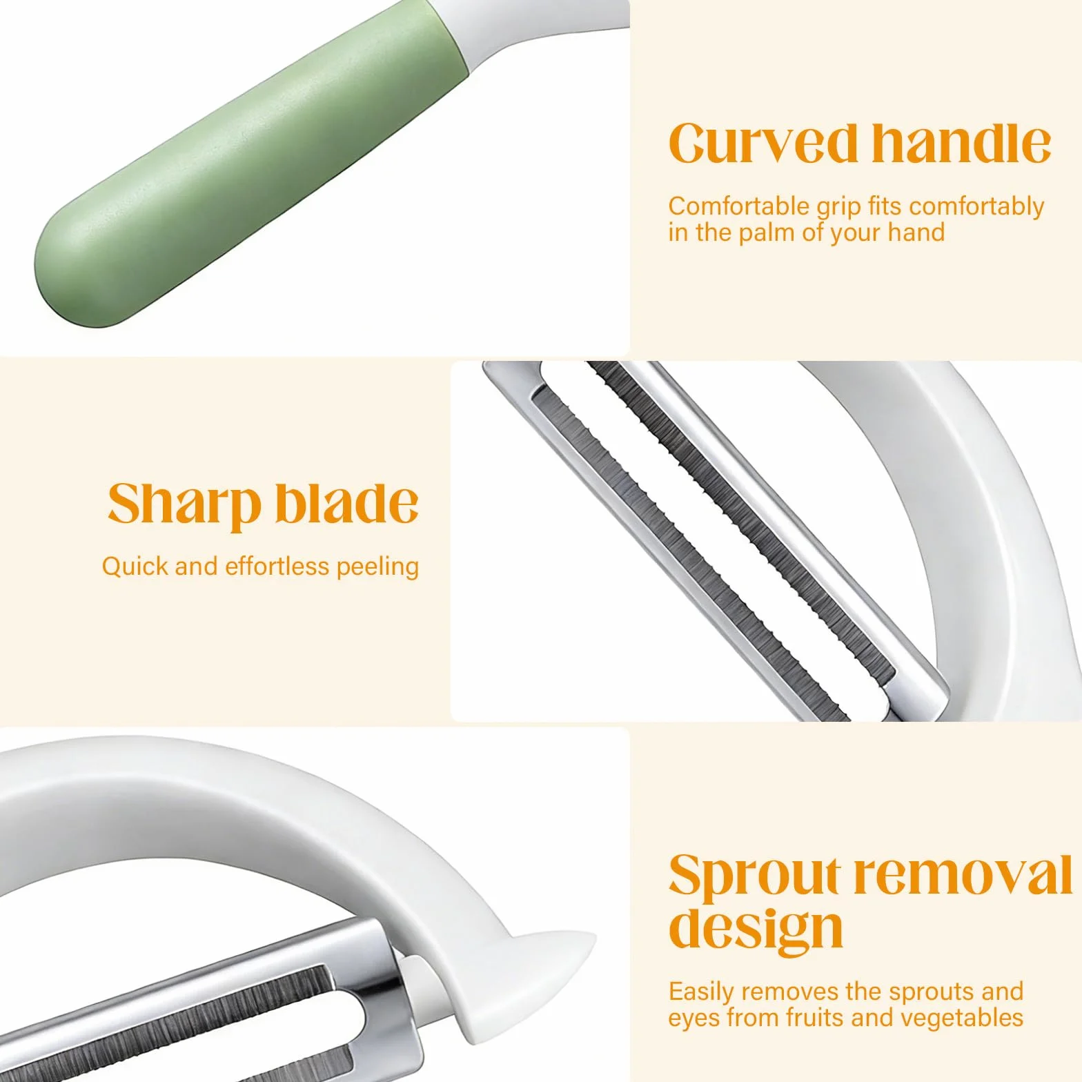 Schiacciapatate in Acciaio Inox con 4 Dischi e Pelapatate – Pressa per Patate Robusta e Professionale, per Purè, Gnocchi e Pappa per Bambini – Heavy Duty, Lavabile in Lavastoviglie