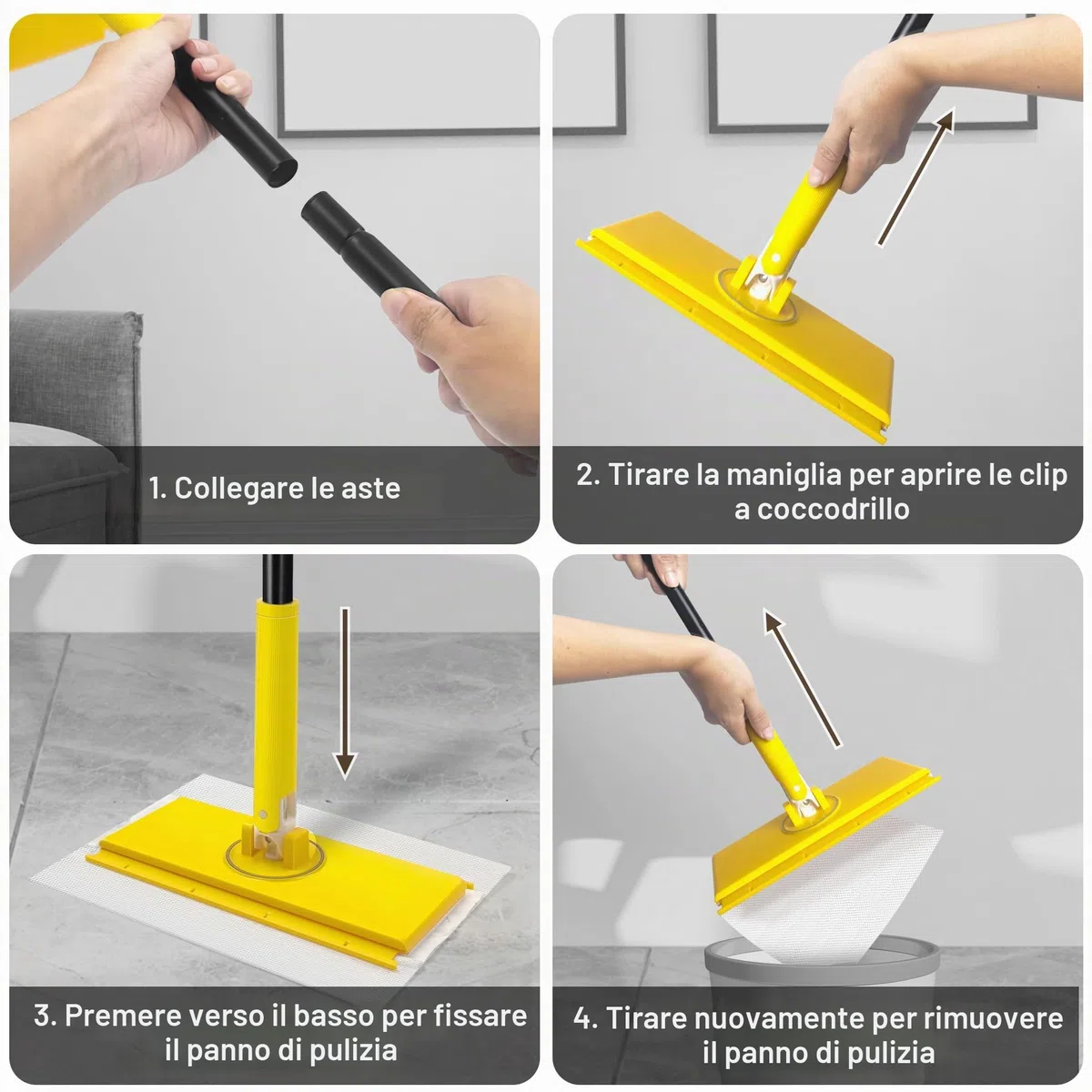 NEWE Mocio automatico per cambio panno portatile