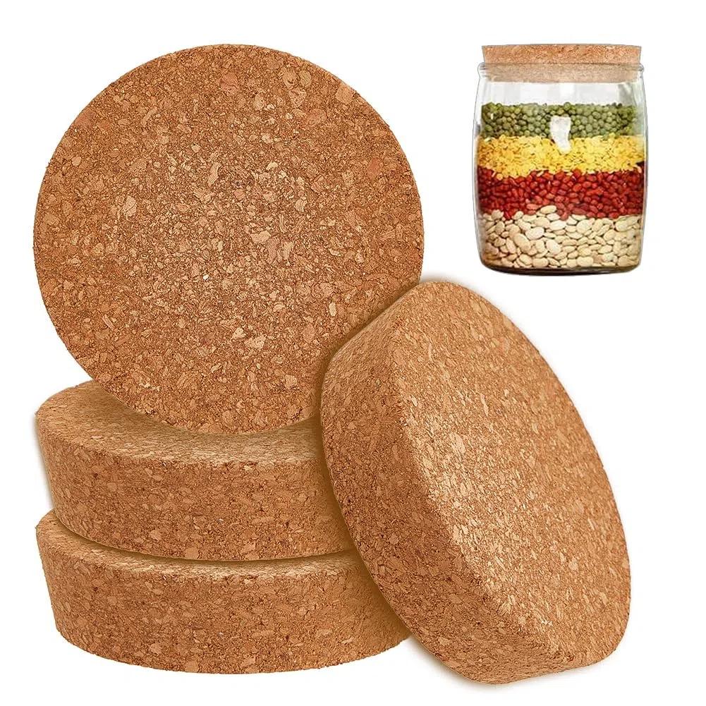 OLYCRAFT 4pz Grandi Tappi di Sughero 77-90mmTappi di Sughero per Bottiglie Tappo di Sugheri Conici Tappo di Sugheri Coperchi in Legno per Cucina Bomboniere per Conserve