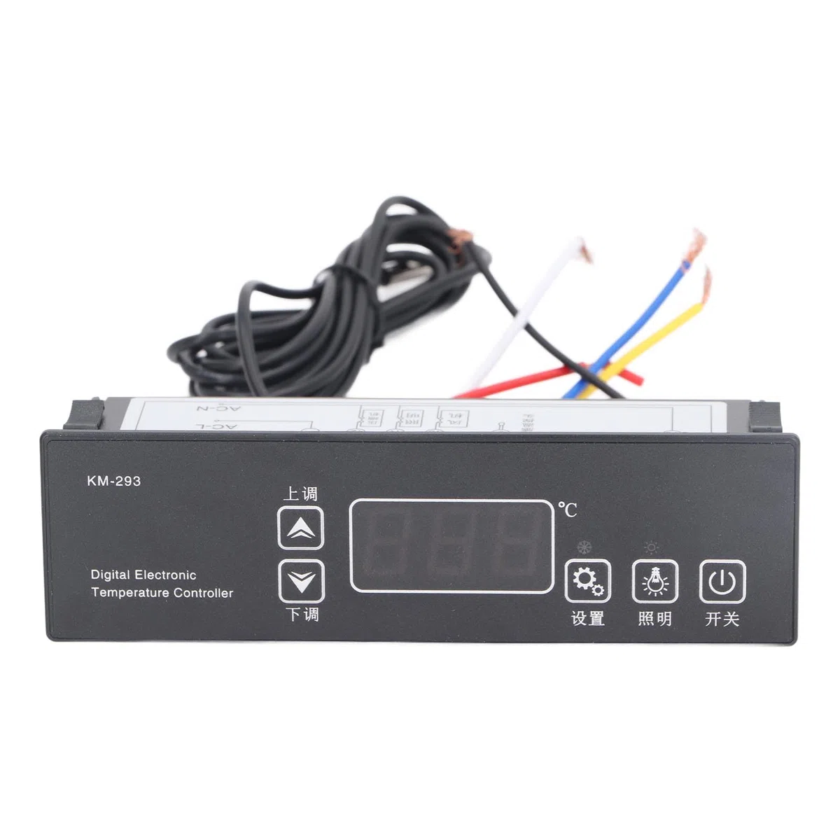 Fdit 220 V Digital Temperature Controller con una Sonda per il Congelatore del Frigorifero, Termostato Elettronico con Alta Precisione per i Fermentatori di Serra