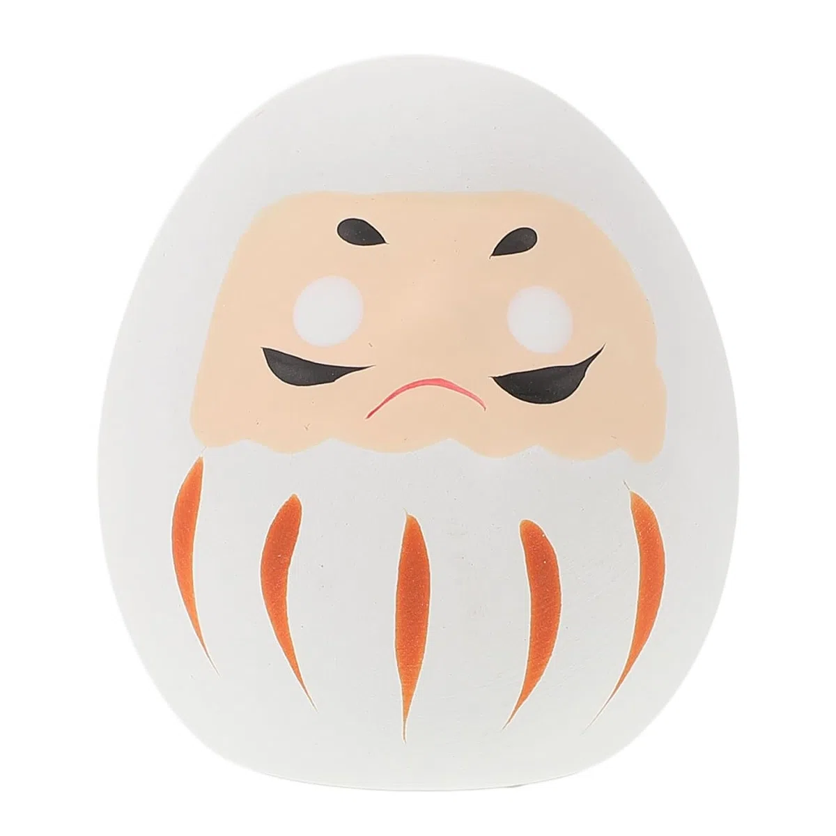 Milisten Daruma Giapponese in Ceramica, Decorazione Per Casa, Statuetta Bianca, Porta Fortuna, Ornamenti Bambole Da Collezione, 4,5cm