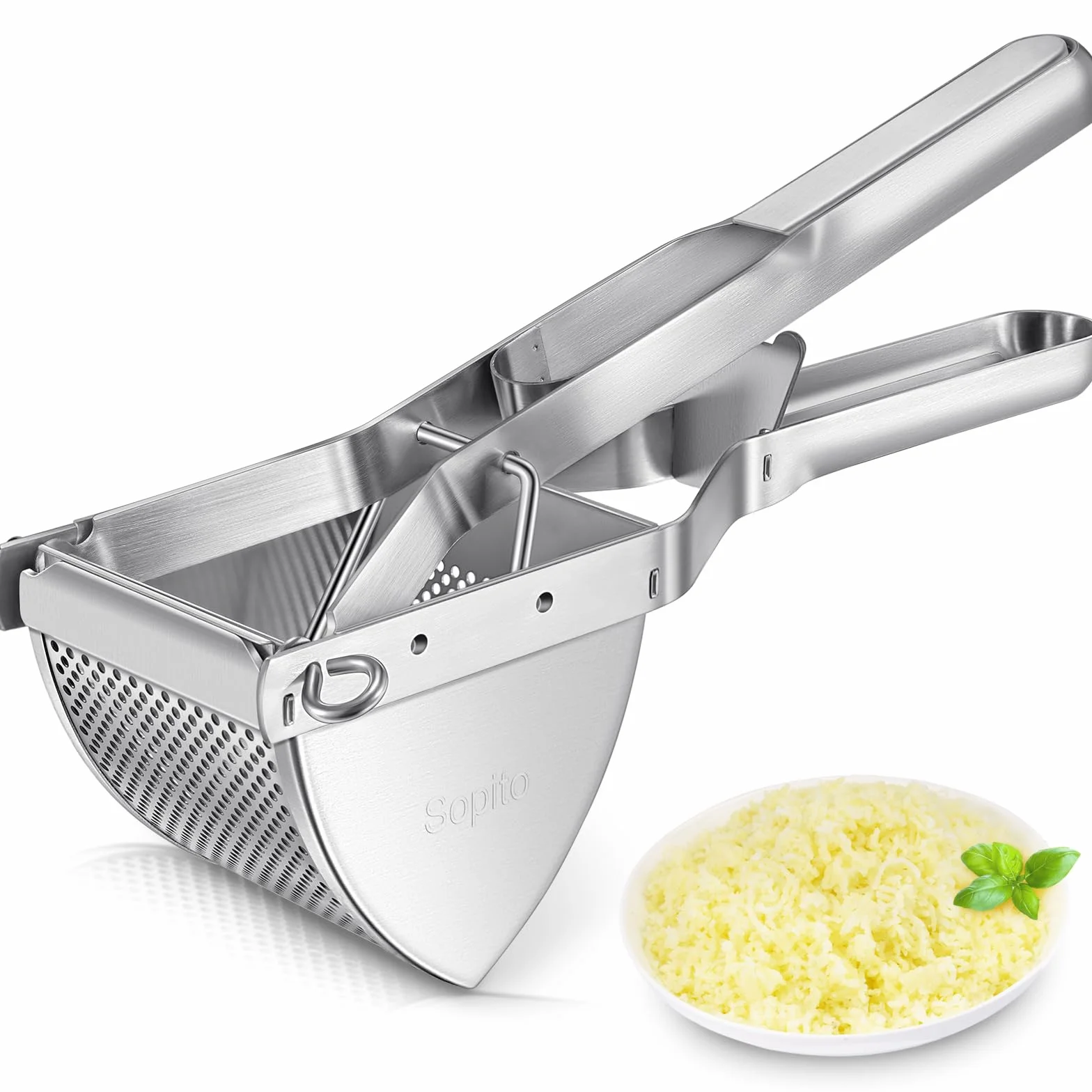 Sopito Schiacciapatate, Schiacciapatate Acciaio Inox per Purè di Patate, Verdura E Frutta