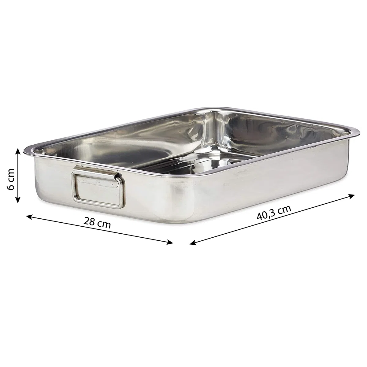 Menax - Teglia da Forno con Griglia di Raffreddamento in Acciaio Inox - Teglia Vassoio Rettangolare - Stampo per Forno con Grill - Teglia Lasagna - Stampo/Vassoio - 40 cm