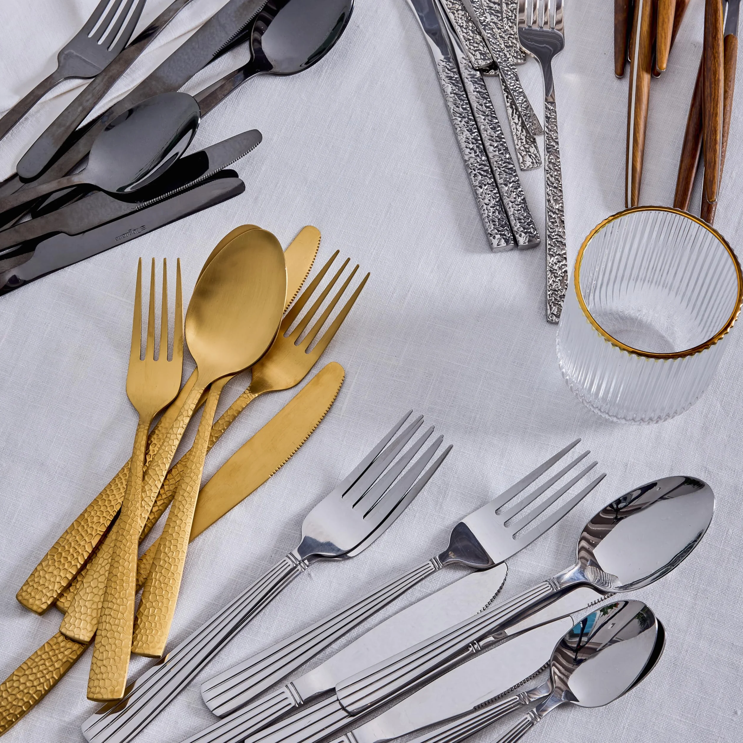 Tognana Atena, servizo 24 posate, acciaio inox, grigio
