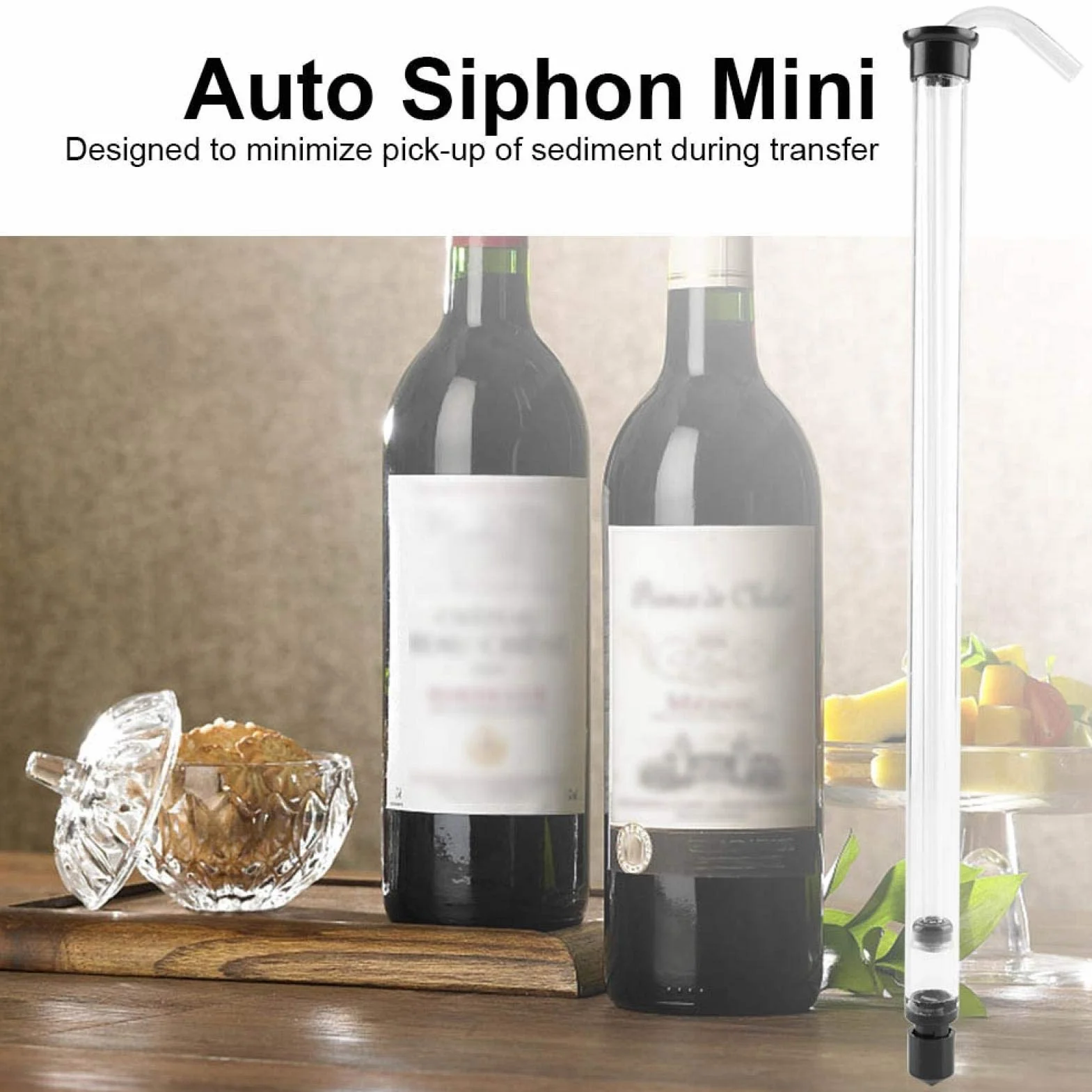 8 in Lunghezza Auto Sifone Racking per Birra Vino Secchio Bottiglia Damigiana con Tubi diAuto Sifone Racking Canna 13 Straws