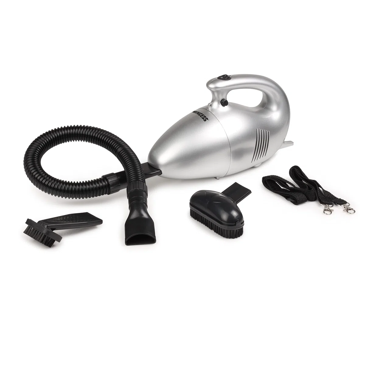 Princess Aspirapolvere Portatile Turbo Tiger, 600 watt, 1 litro, Cavo da 5 metri, Senza sacco, Ideale per casa, auto e roulotte