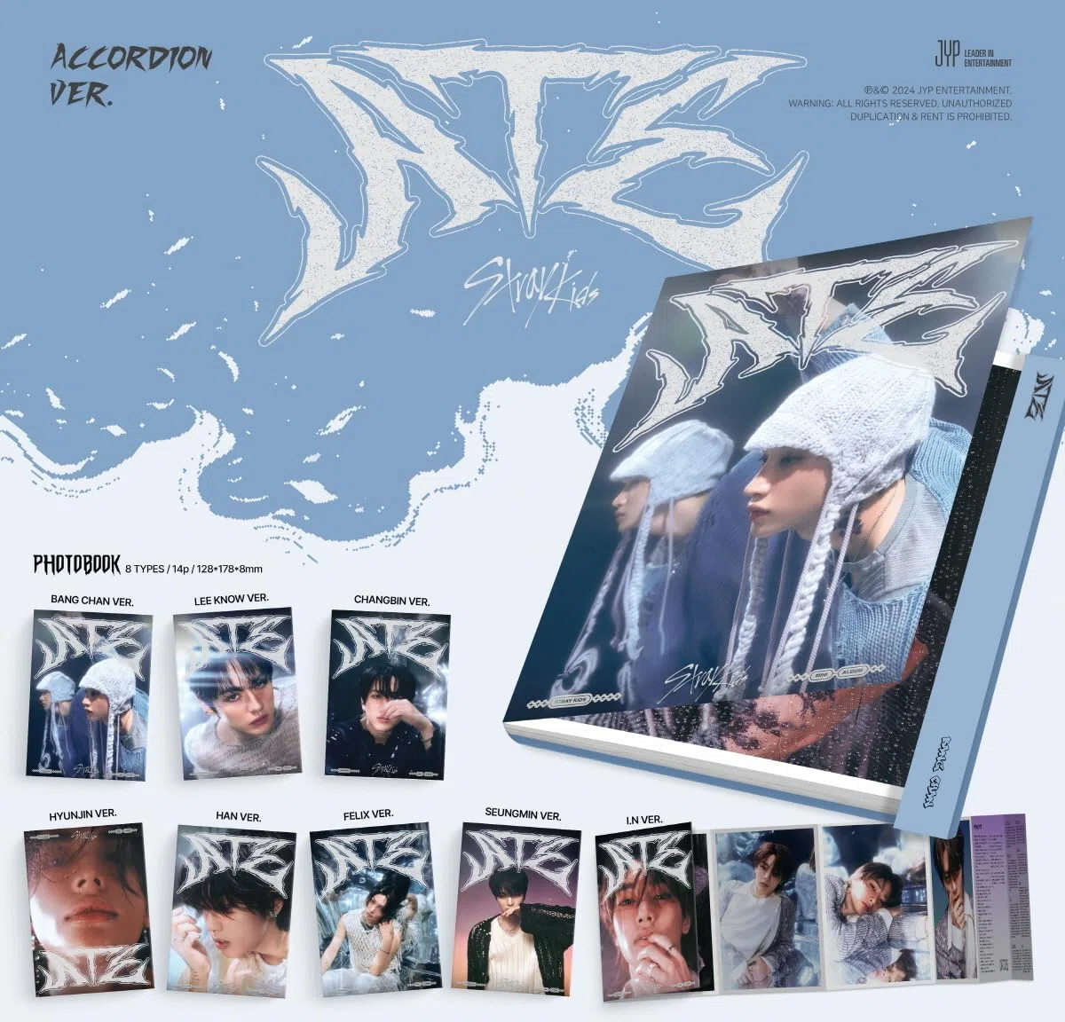 STRAY KIDS - 9th Mini Album ATE Accordion version CD+Pre-Order Gift (Bang Chan ver.)