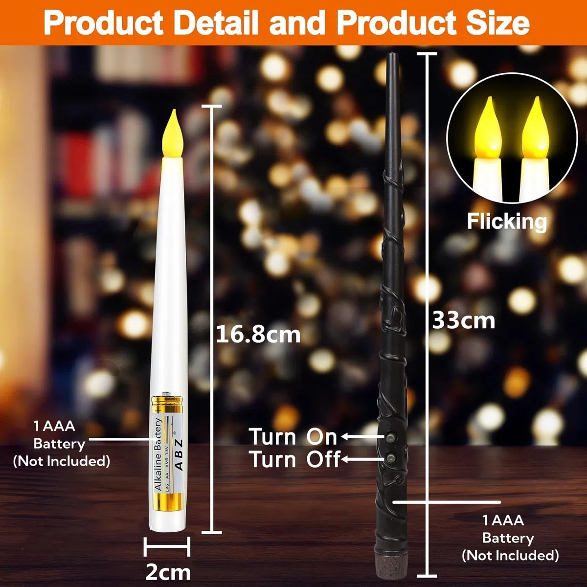 Floating Candles, 20 Pezzo 16.8 CM Candele Sospese con Telecomando Bacchetta, Candele Fluttuanti Har-ry Potter per Decorazioni di Halloween, Candele Led Halloween