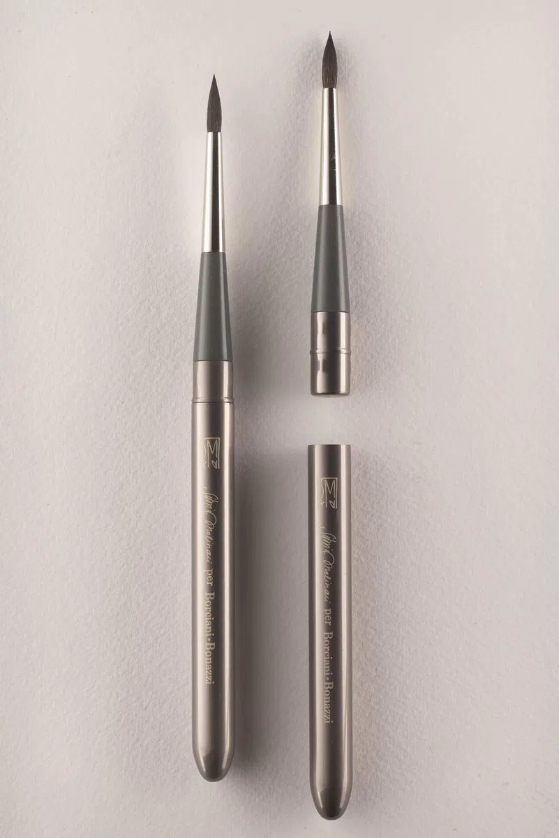 BORCIANI E BONAZZI, Pennello Silvia MOLINARI Serie 700, Misura 0, Ideale per Acquerello, Prodotto Cruelty Free in Filato Sintetico, Pennelli per Dipingere.
