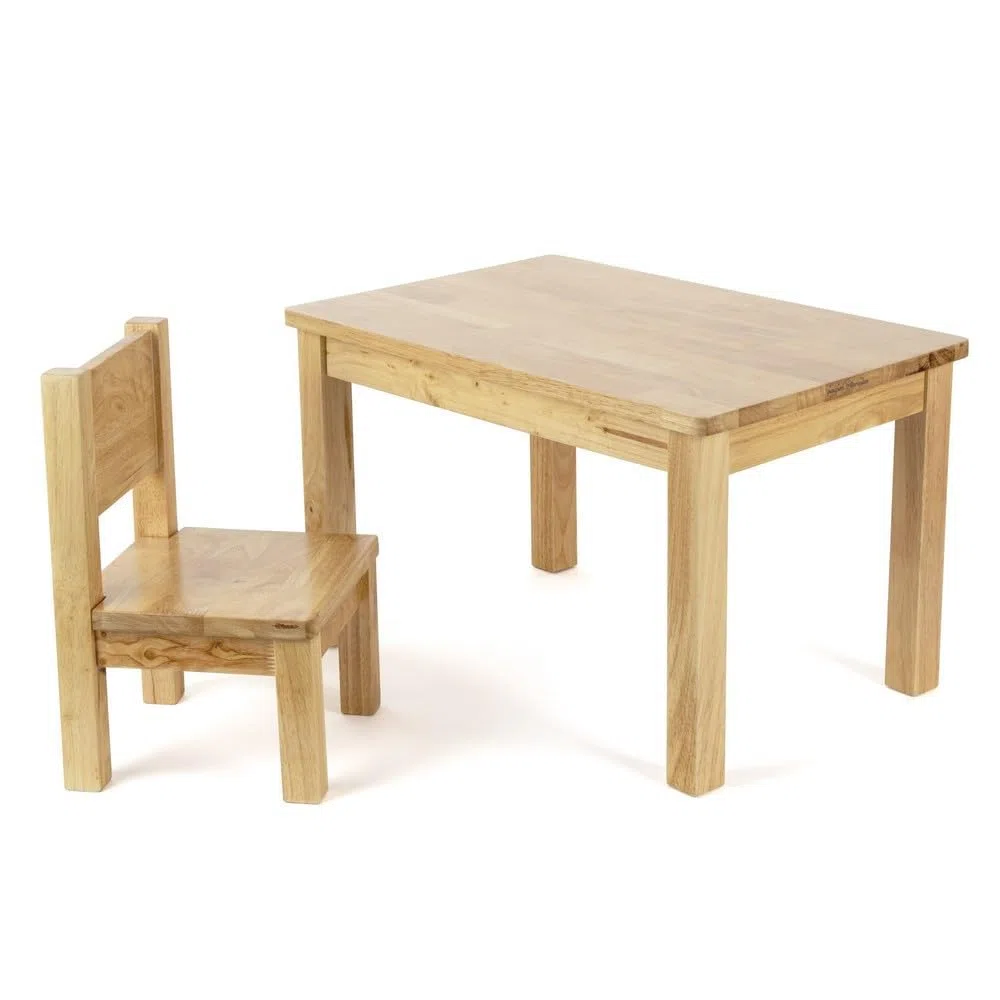 Pioupiou et Merveilles - Il mio primo tavolo - Colore legno naturale - da 1 a 4 anni - Legno massello - Resistenza - Durata - Estetica - Si abbina con sedie dello stesso colore - 16359