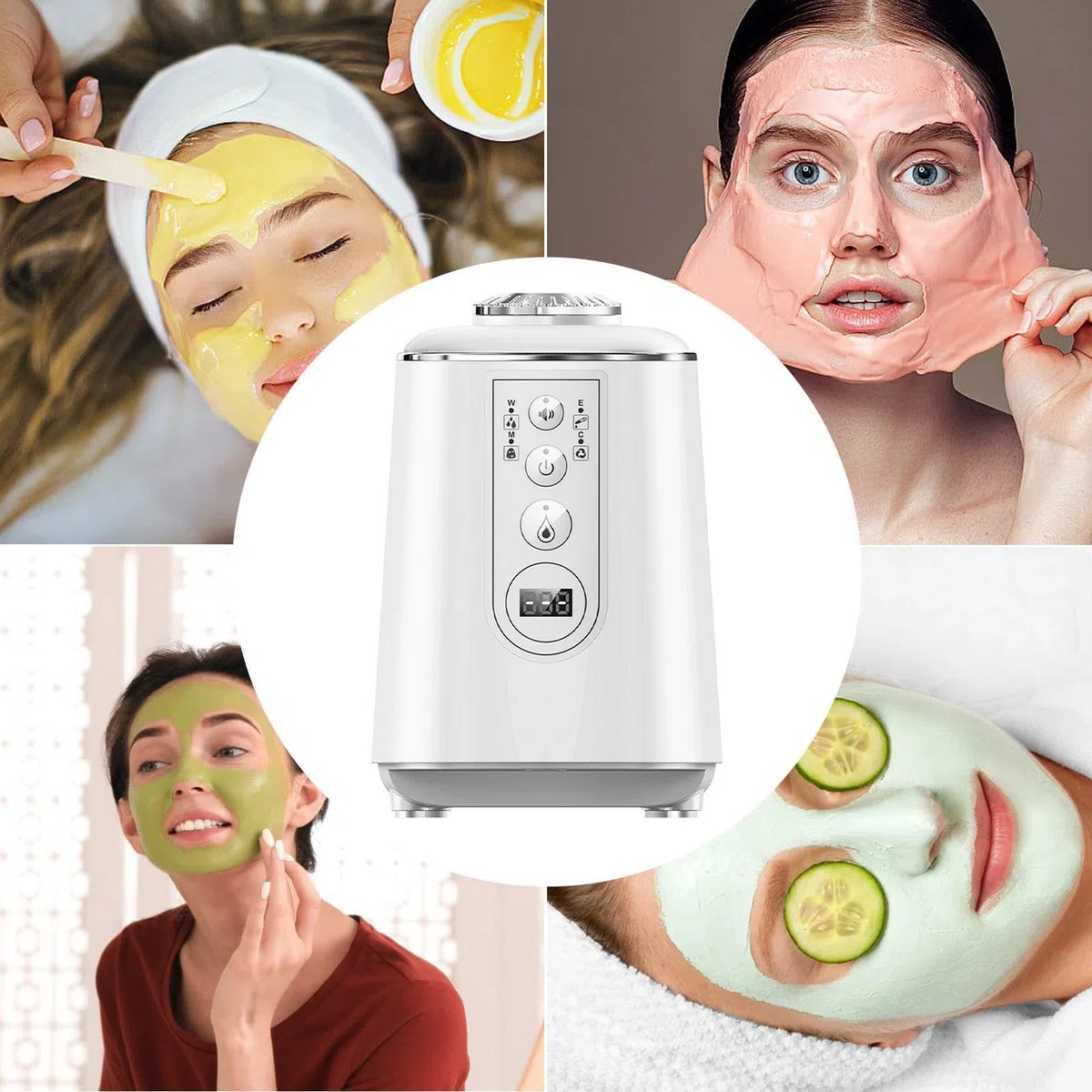 Macchina per la creazione di maschere per il viso, crea il tuo kit per maschere per il viso,Macchina automatica per impacchi facciali - Smart Face Masque Maker con voce, prodotto per la cura della pel
