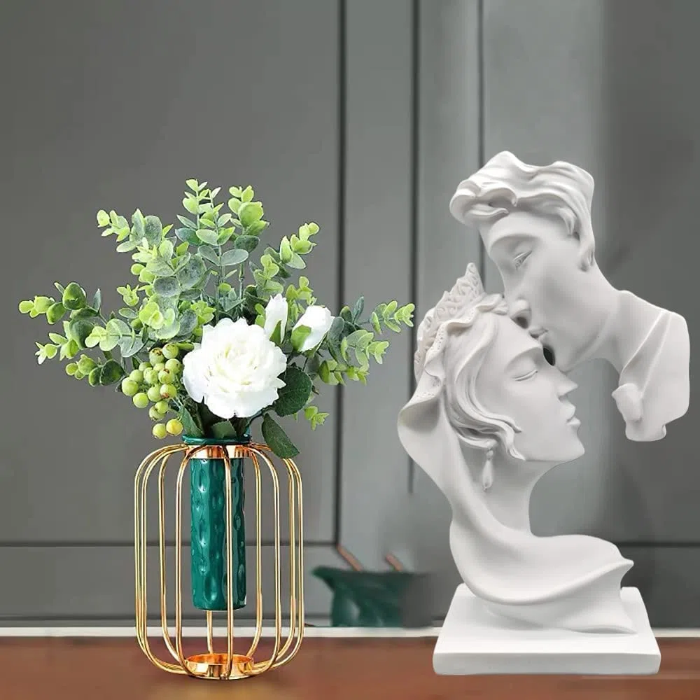 Statua Bacio d'Amore, Statue Decorative, Figure Decorative, Statuette Decorative Casa, Soggiorno Decorativo Moderno da Appoggiare, Scultura Astratta in Poliresina, Idea Regalo