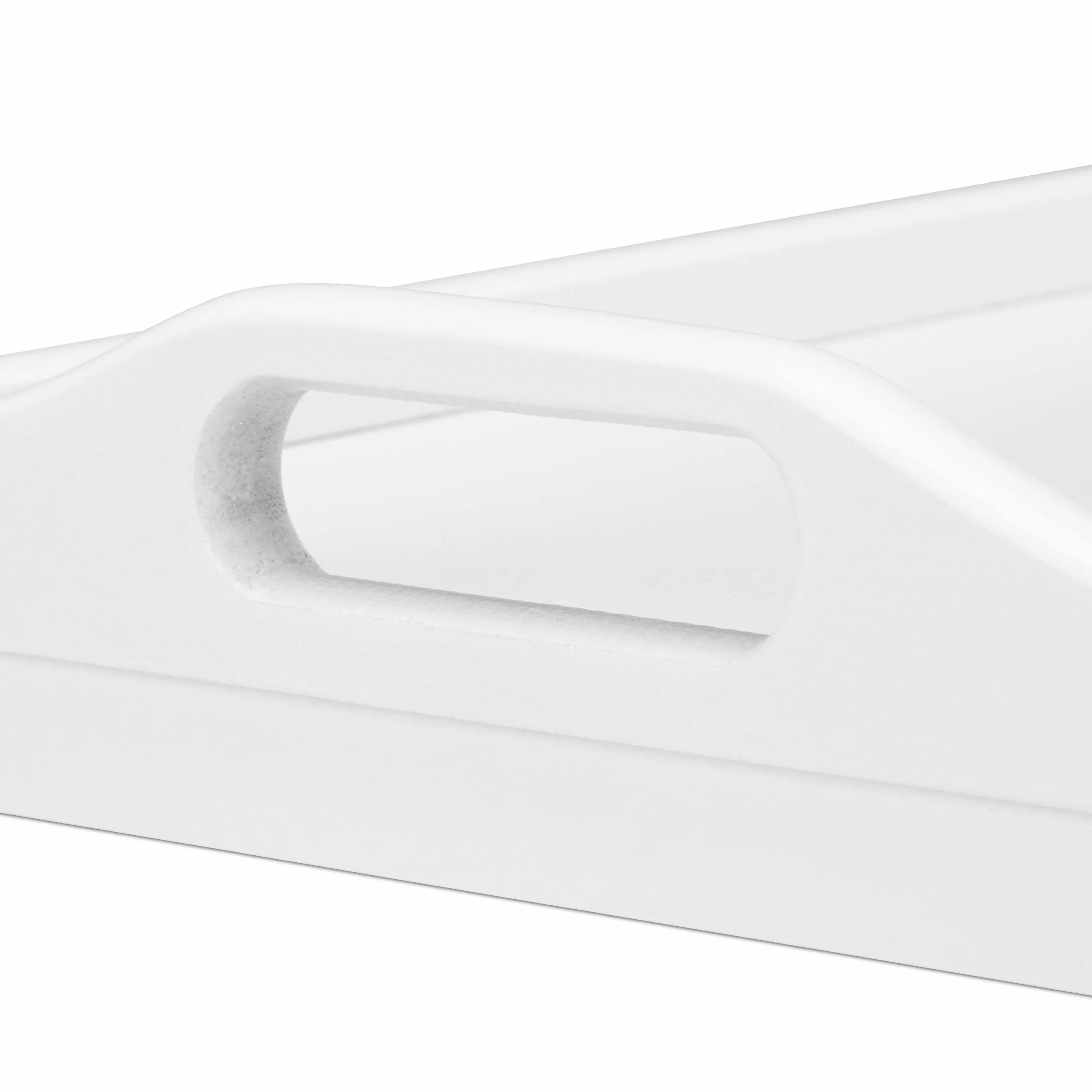 Relaxdays Vassoio da Letto in Bambù, Pieghevole con Manici, Bordo Rialzato, per Colazione, HxLxP: 22x61,5x30 cm, Bianco