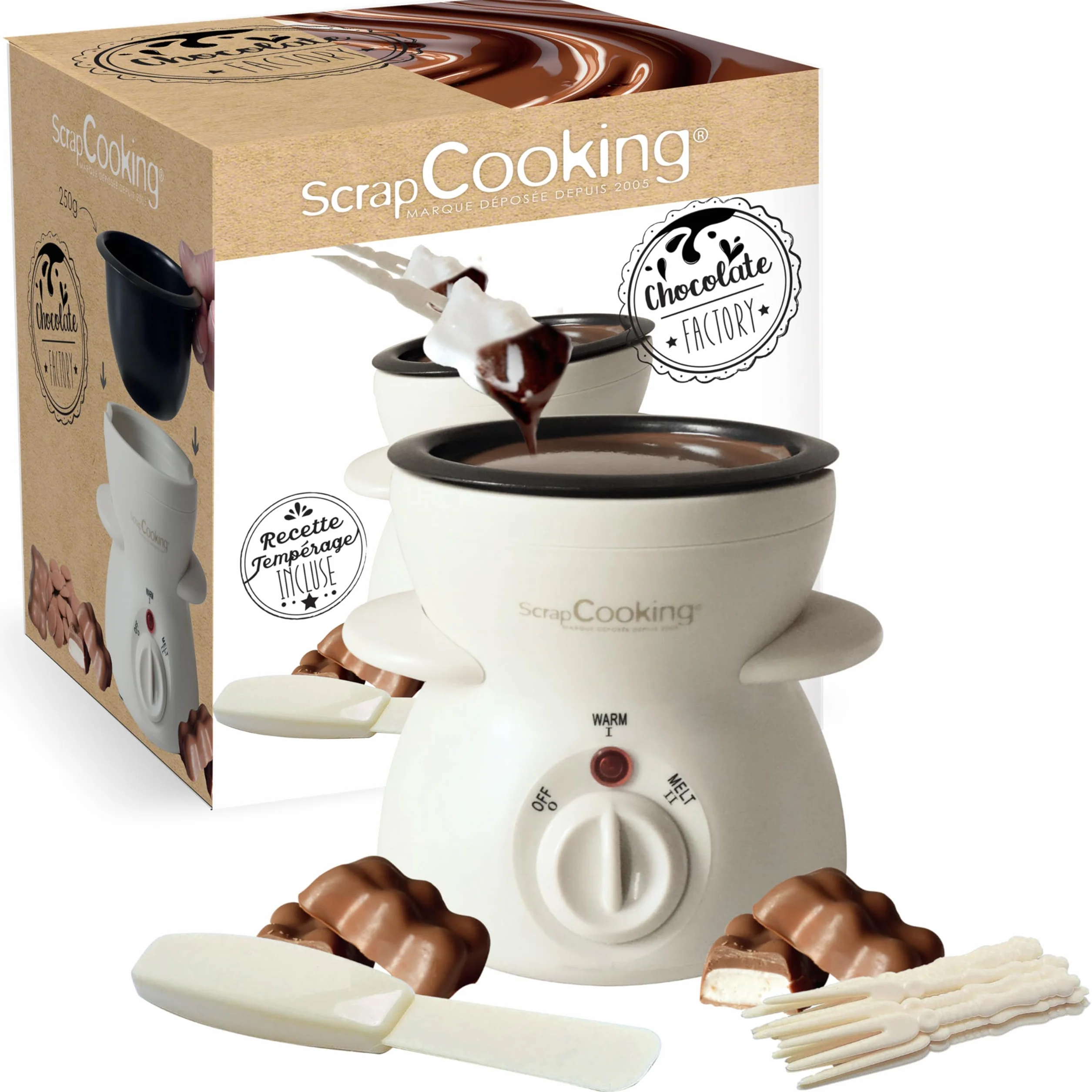 ScrapCooking - Chocolate Factory - Fonduta di cioccolato - Ideale per Chamallows, Orsetti Marshmallow, Fragole - 2-4 Persone - 3895