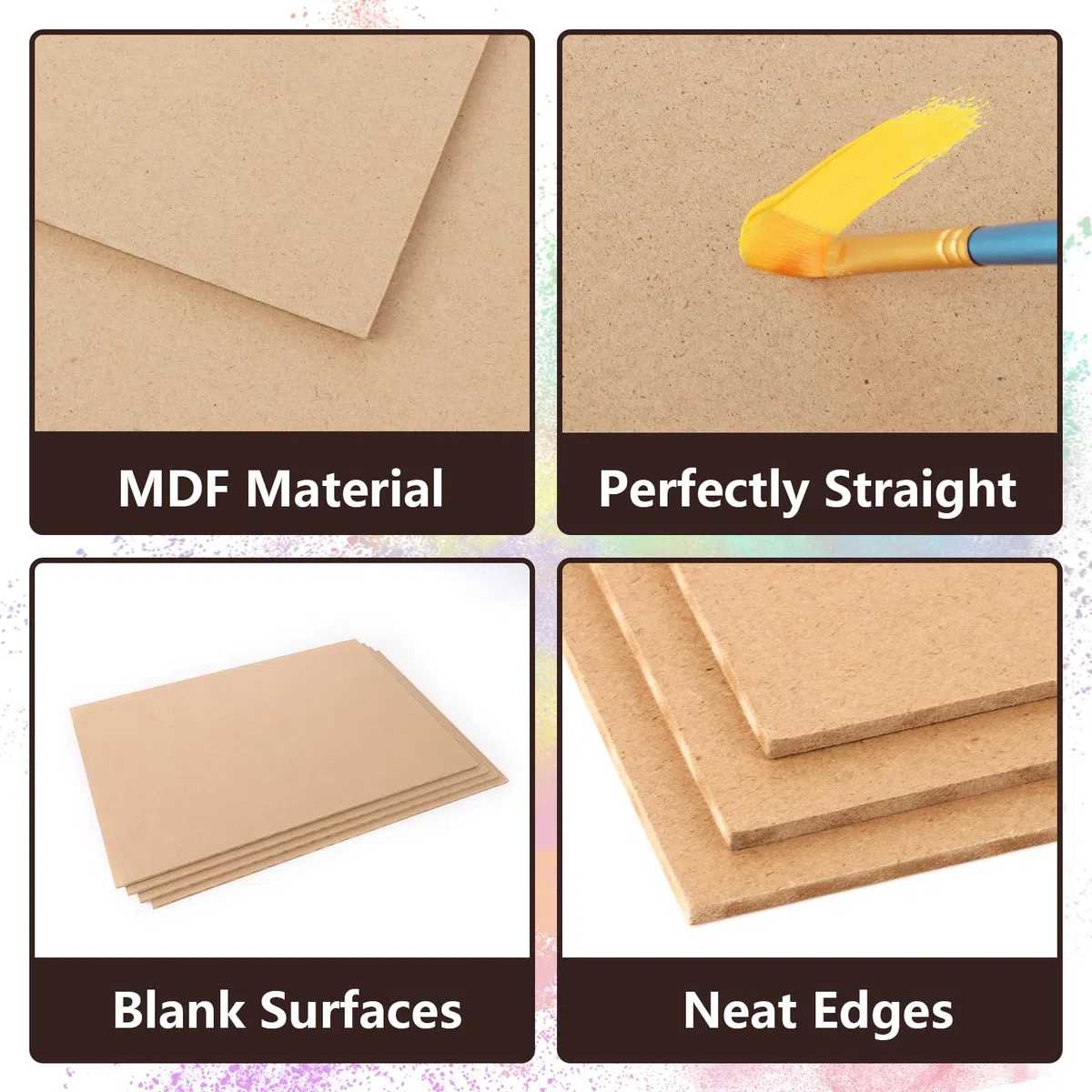 15 pannelli in legno MDF A3 per fai da te, 420 x 300 x 4 mm, pannelli in legno per incisione laser, pittura, modellazione, pirografia