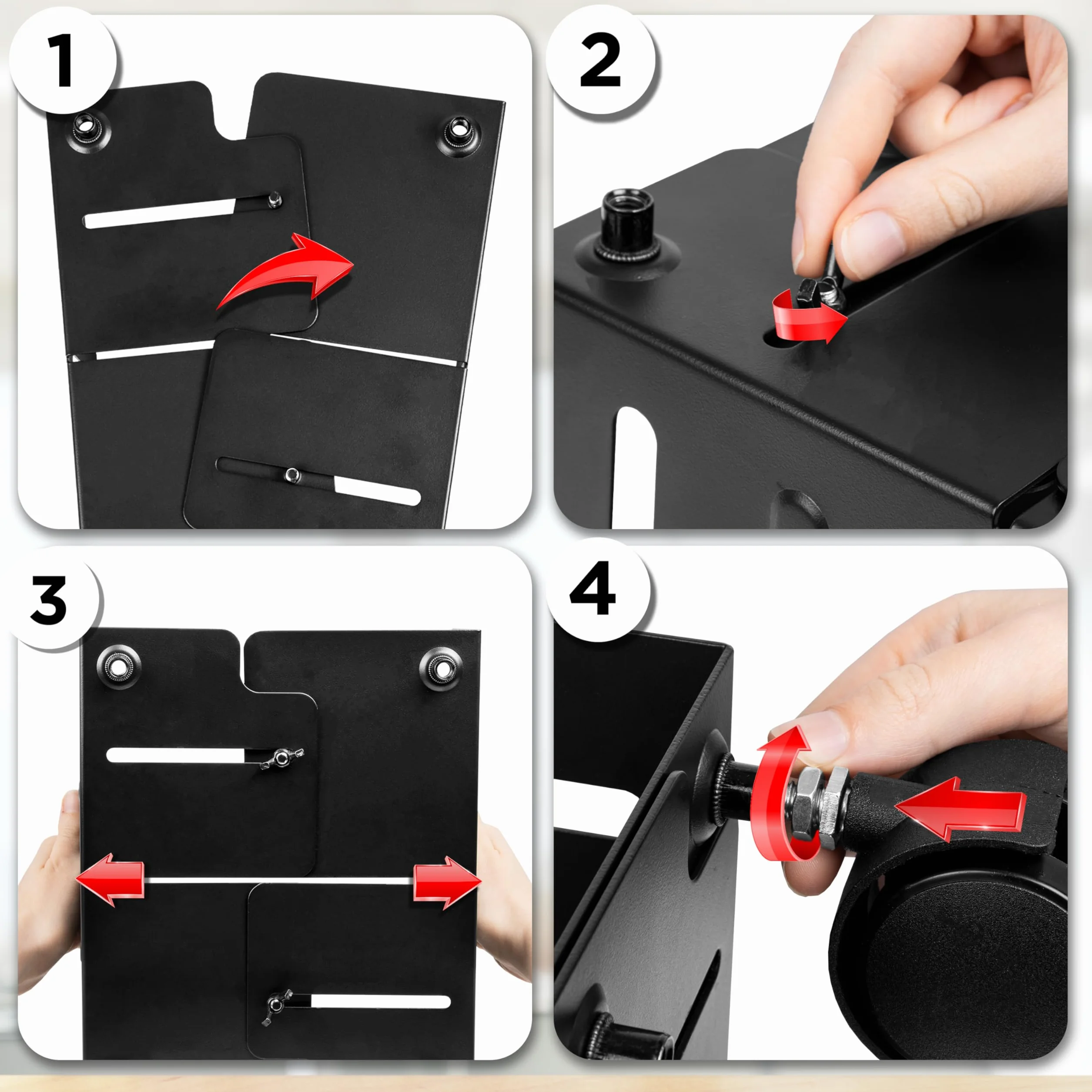 Duronic DMHD2 carrello per computer | Supporto per CPU con 4 rotelle | Regolabile | Compatibilità universale | Sostegno per torre sotto la scrivania | Rotelle bloccabili