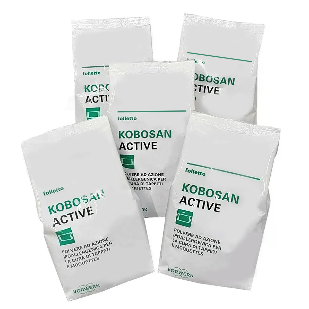 CONFEZIONE 5 BUSTE DA 500g KOBOSAN ACTIVE FOLLETTO VORWERK KOBOLD 51391 ORIGINALE