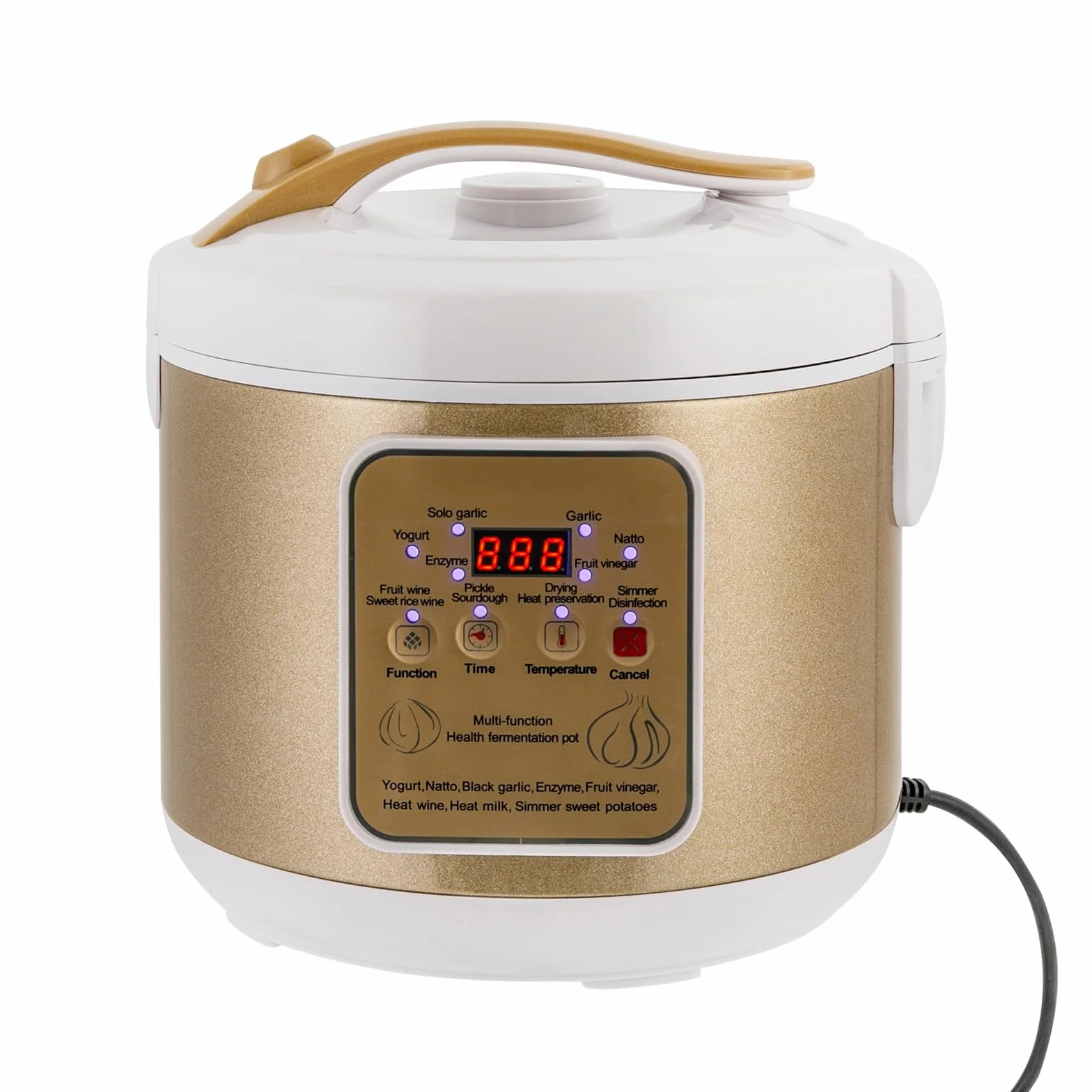 Macchina per yogurt da 6 l, completamente automatica, intelligente fermentatore di aglio nero – Macchina di fermentazione multifunzionale per Natto, vino di riso dolce, Kimchi, 90 W