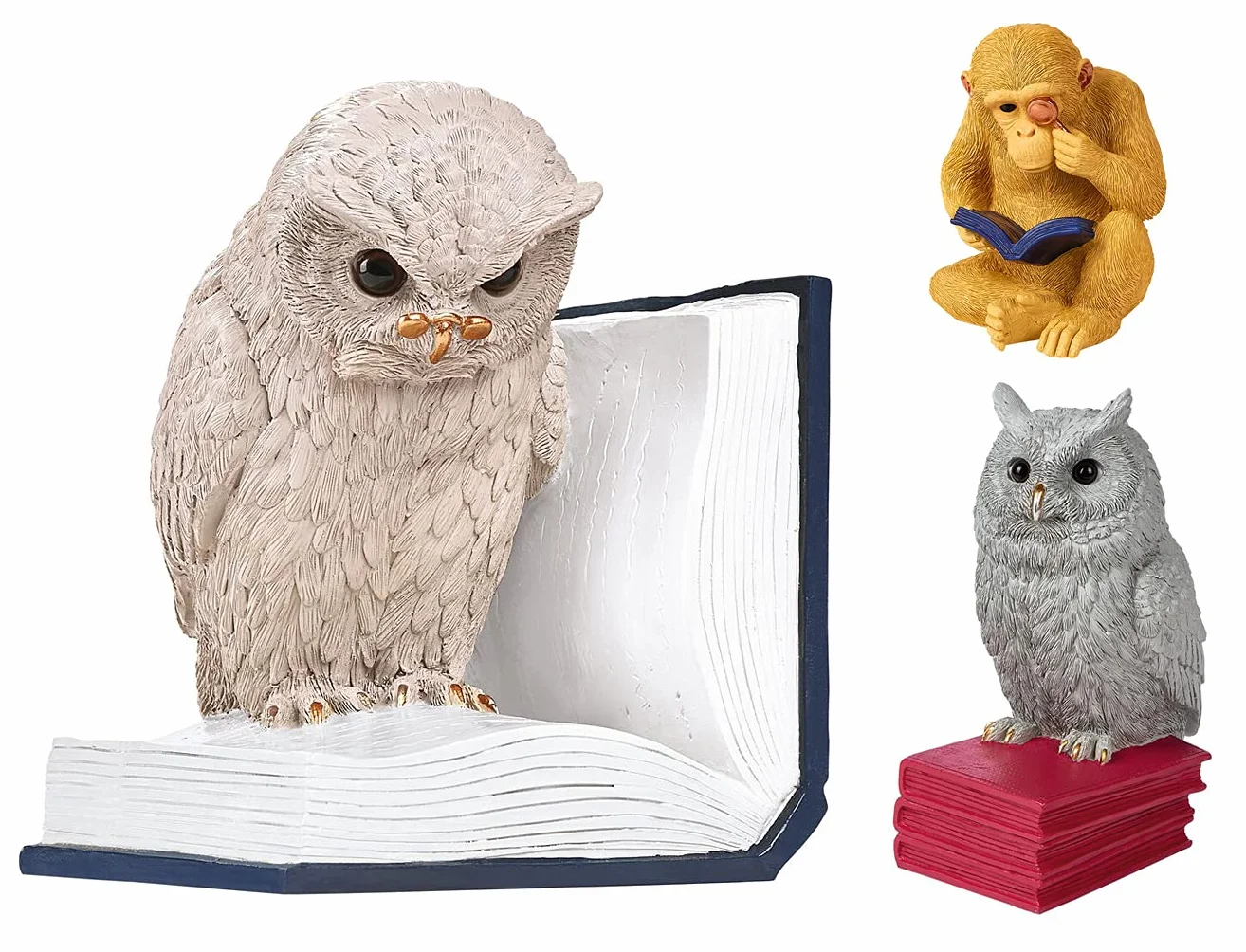 Moses. Fermalibri B-Uhu-ch, Oggetto decorativo per la libreria, Gufo 3D come stopper per i libri preferiti (83357)