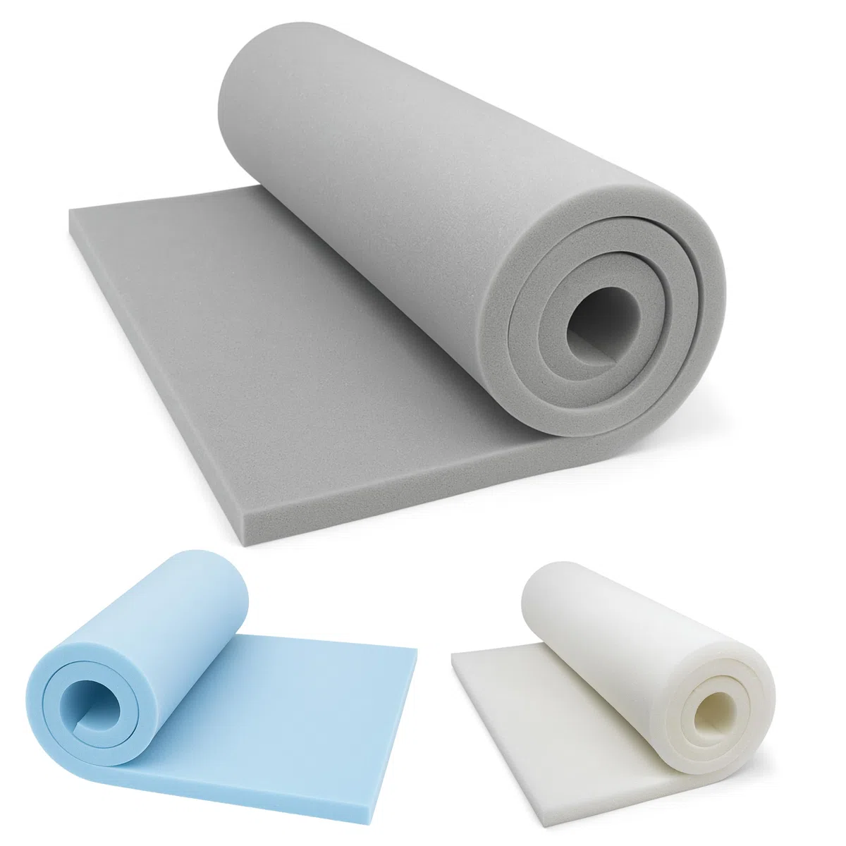 FORTIS POLSTER Lastra Schiuma Poliuretanica RG35/43 60 x 200 x 4 cm, Gommapiuma Alta Densità per Sedute, Divani e Poltrone, Pannello da Tagliare per Tappezzeria, Oeko-Tex, Prodotto nell'UE