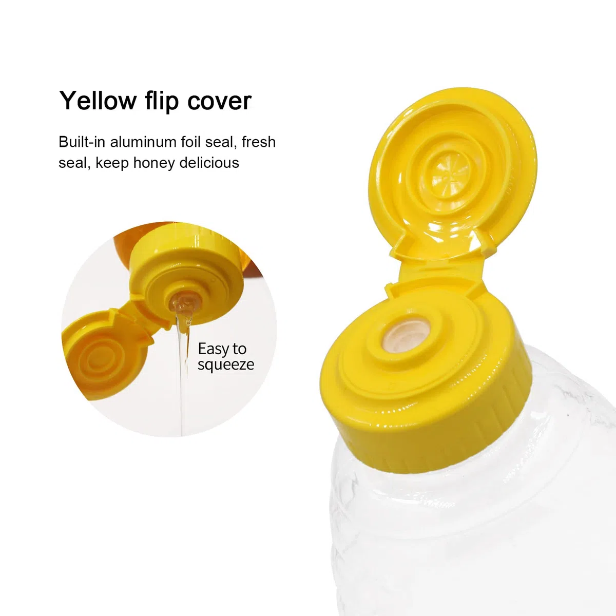 10 PCS Contenitori per Miele di Plastica, Barattolo di Miele di Plastica Bottiglie Vuote di Plastica Trasparente Condimento Dispenser Bottiglia Squeeze di Plastica Bottiglia di Miele