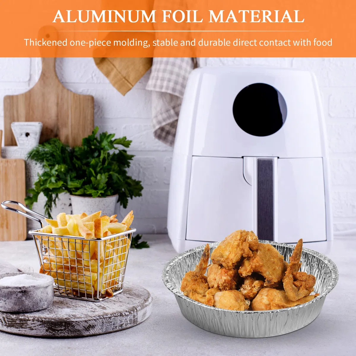 20 Teglie Rotonde in Alluminio 8 Pollici - Vaschette Usa e Getta per Cuocere Torte - Padelle per Forno - Pentole Rotonde