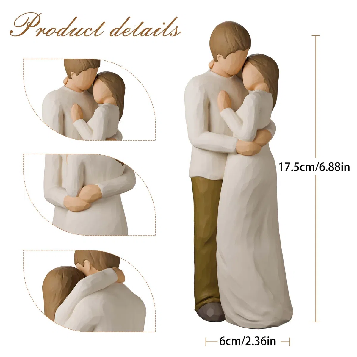 Statuetta di coppia, statuetta d'amore, regalo per matrimonio, coppia romantica, ottimo regalo per anniversario, San Valentino, compleanno