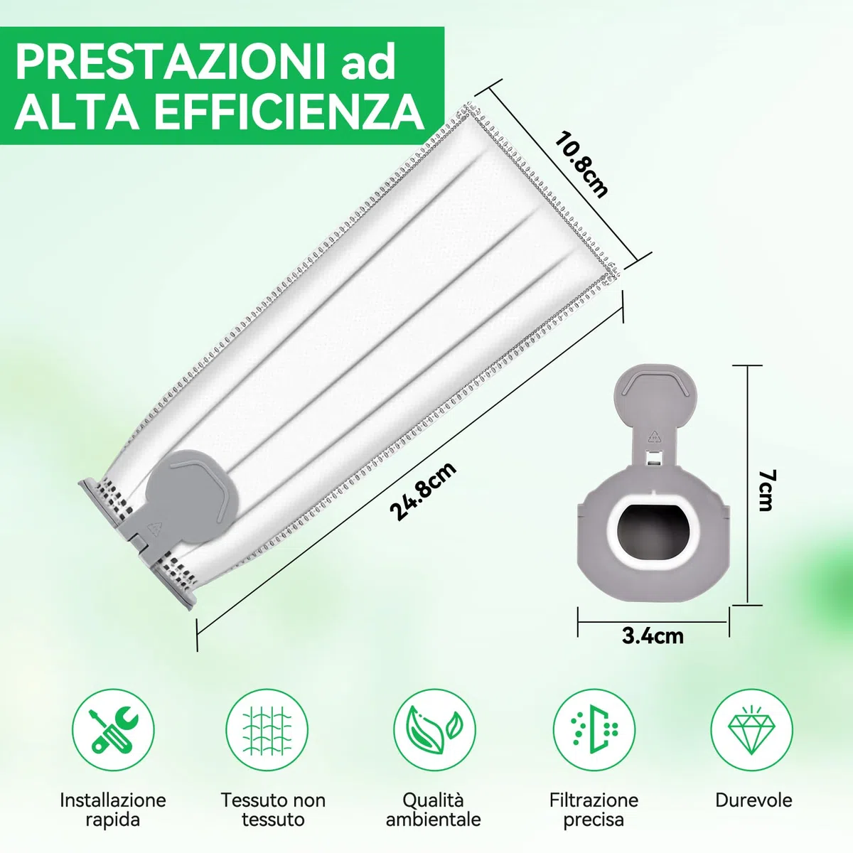 15 Sacchetti Folletto Compatibili Vk7s Vk7 Fp7s Fp7,3 Filtro Motore,per Kobold VK7 Filtro Sacchi Accessori