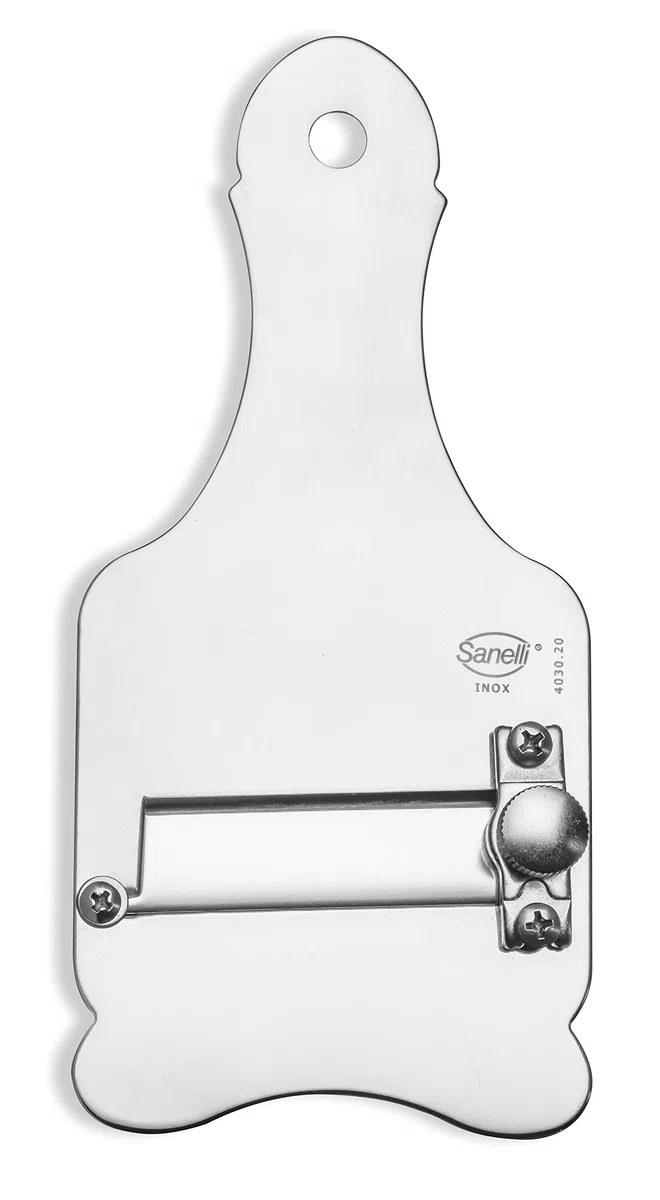 Sanelli, Affettatartufi professionale con regolatore di taglio. Finitura lucida. Lama liscia, Inox