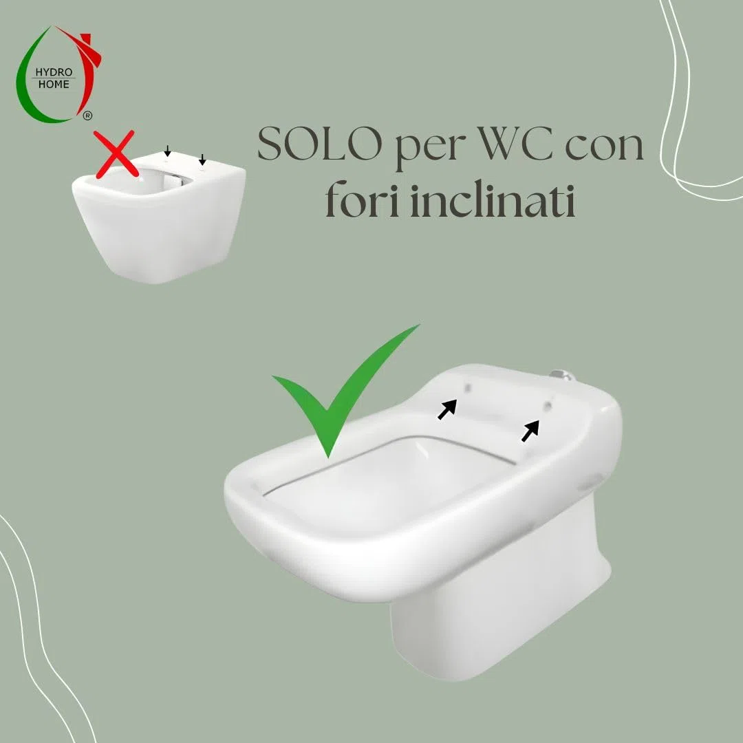 HYDRO HOME Copriwater Compatibile con Ideal standard CONCA, Tavoletta WC in legno verniciato, cerniere incluse, Sedile WC Resistente, Chiusura Classica, Montaggio rapido (BIANCO EUR)
