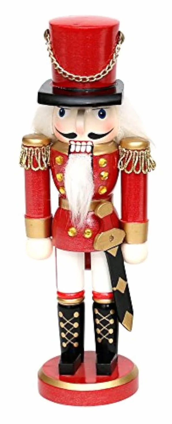 Dekohelden24 - Schiaccianoci classico a forma di soldato., Rot, 20 cm