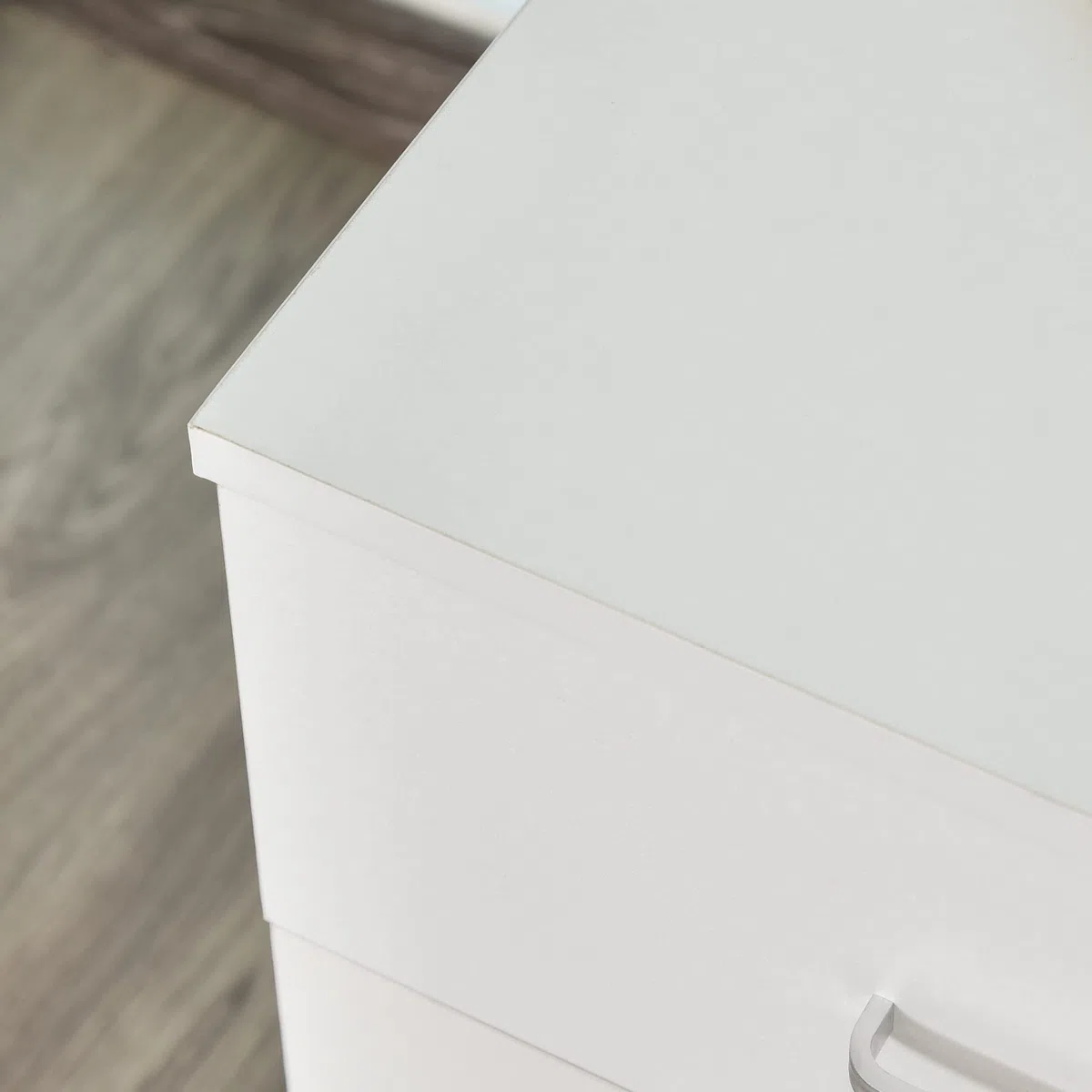 Vinsetto Cassettiera Ufficio con 2 Cassetti e 5 Ruote, Schedario da Ufficio in Legno con Serratura Porta Documenti Cartelle, Ideale per Soggiorno, Studio, 40x49x58 cm, Bianco