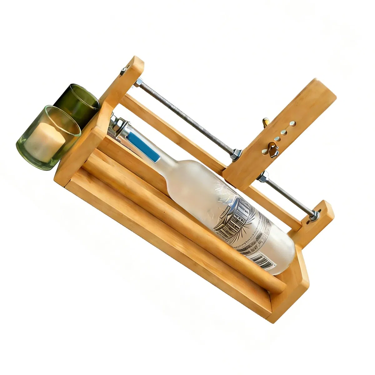 Innovativo Dispositivo di Taglio per Bottiglie in Vetro in Legno per Artigianato, Personalizzazione di Vasi e Articoli Decorativi Artistici, Attrezzatura per Bambini