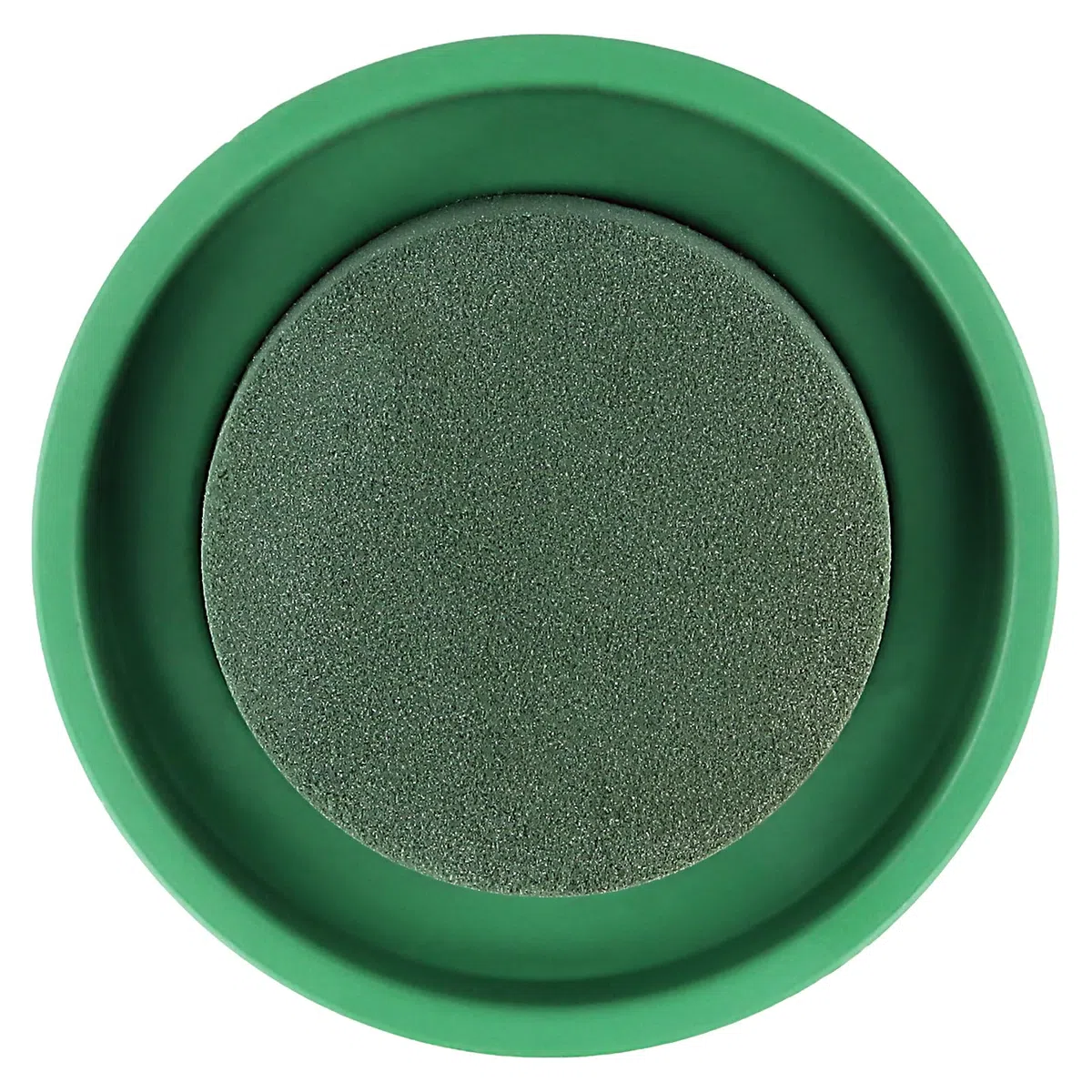 10 pezzi in schiuma floreale da 12 cm con ciotole, blocco rotondo in schiuma per fioristi da 12 cm, base rotonda in schiuma verde per fiori bagnati e secchi, con vassoio, per decorazioni di