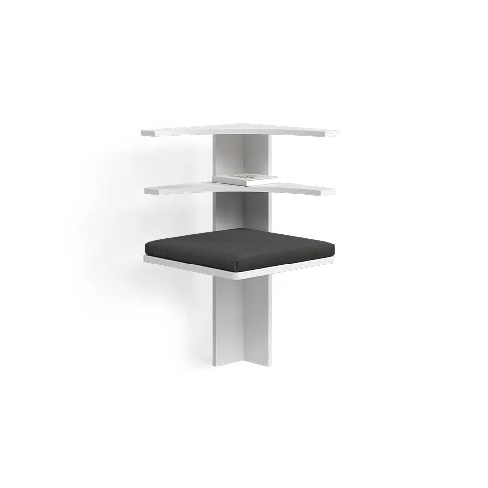 Livinity Panca ad angolo Tiberio, Bianco, 43.5 x 43.5 cm