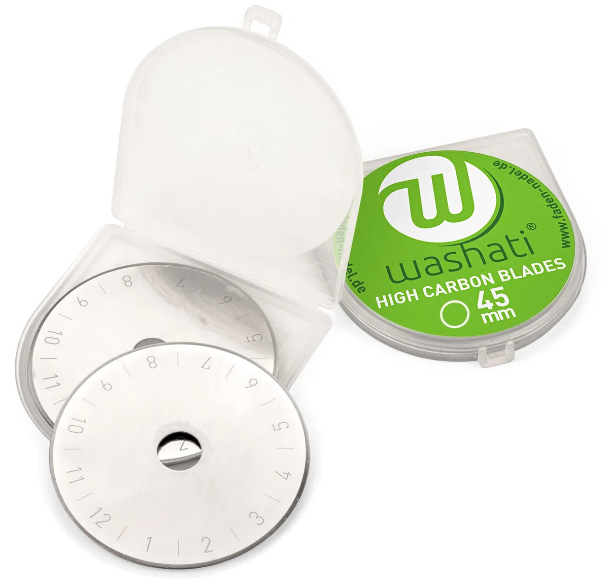 10 x Washati lame di ricambio per taglierino rotante 45 mm con foro rotondo