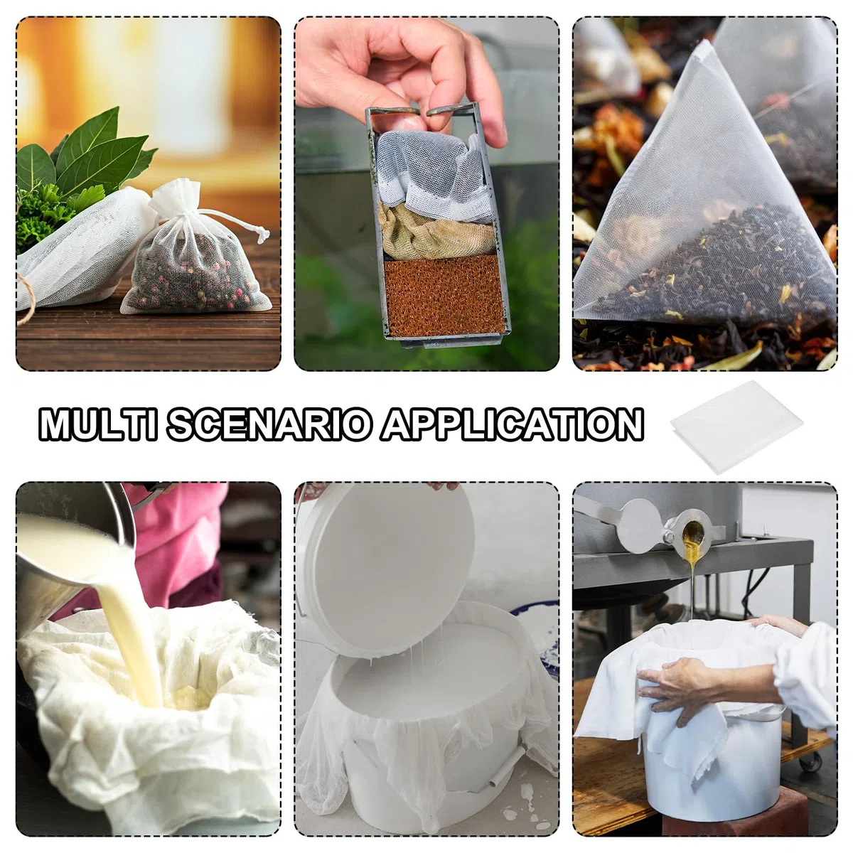 QUARKZMAN Filtro a maglia in nylon per vernici 500 Mesh 79"x39" Rete tessuta Foglio filtrante Tela per vernici, tessuto per home brewing