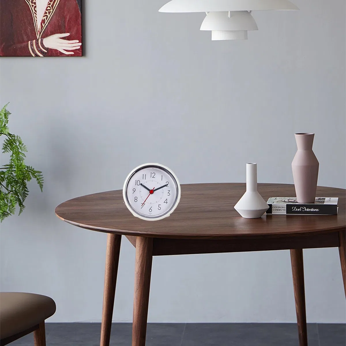 Orologio da Doccia Impermeabile, Resistente all'Umidità e alla Nebbia, Decorazione da Parete Silenziosa, Appeso con 3 Ventose e 2 Piedi, Alimentato a Batteria