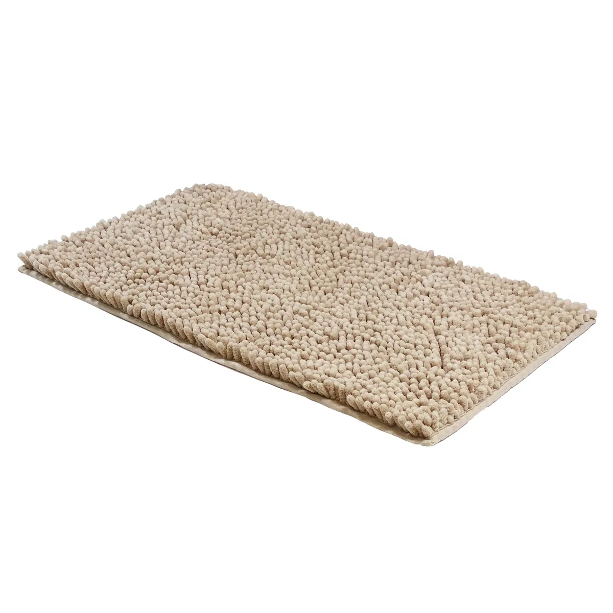 Comart - Tappeto Bagno Fluffy - Qualità Premium - Ultra Morbido - Super Assorbente - Antiscivolo - Lavabile in Lavatrice - Texture in 3D a Pallini - Moderno Scendi Doccia o Vasca - Beige - 50x90 cm