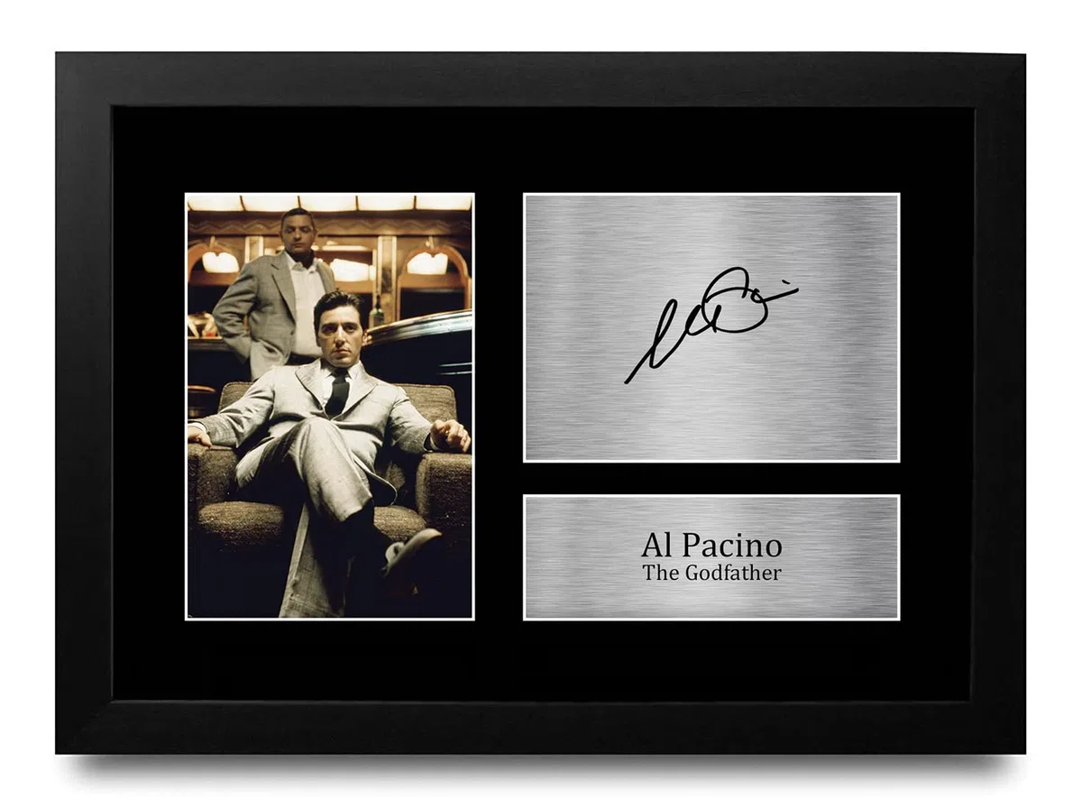 HWC Trading Al Pacino A4 Incorniciato Firmato Regalo Visualizzazione Delle Foto Print Immagine Autografo Stampato Per The Godfather Gli Appassionati Di Cinema