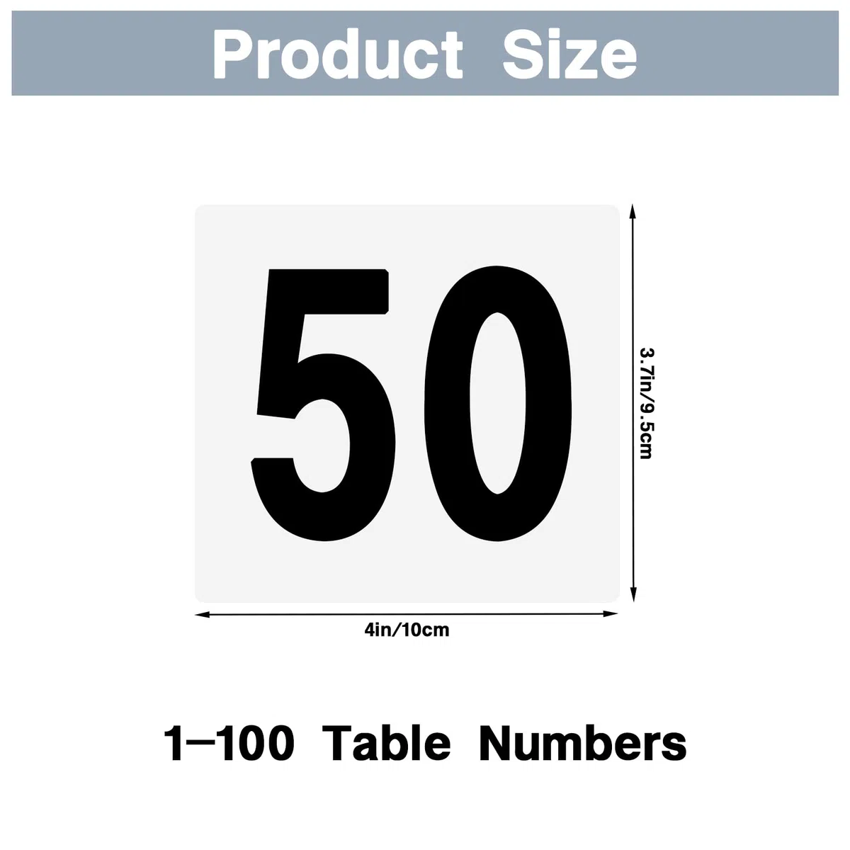 100 numeri da tavolo da 1 a 100, in plastica, double face, 10 x 9 cm, per matrimoni, ristoranti, ricevimenti, feste, anniversari, eventi