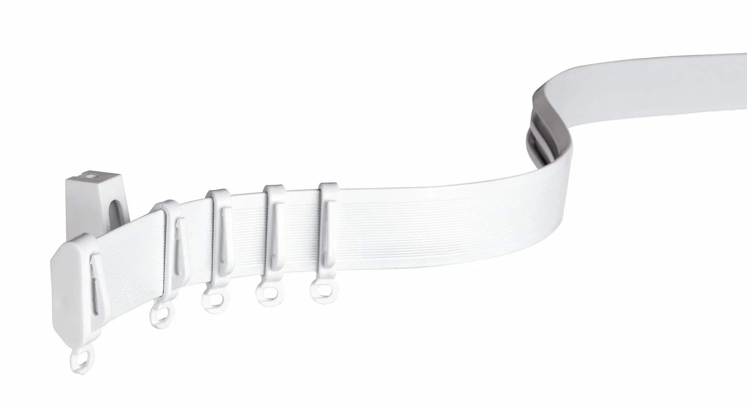 Gardinia Binari per Tende Flexline, incl. Accessori, Lunghezza 350 cm, Altezza Binario 29 mm, Plastica, Bianco