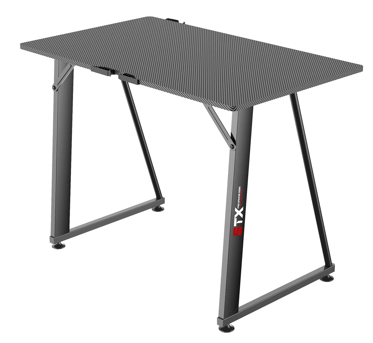 ZStyle Tavolo scrivania da Gaming Desk Postazione Computer Carbonio porta Cuffie Portabicchiere Laptop da Gioco Gestione Cavi Ergonomica Gamer Camera Ragazzi Small