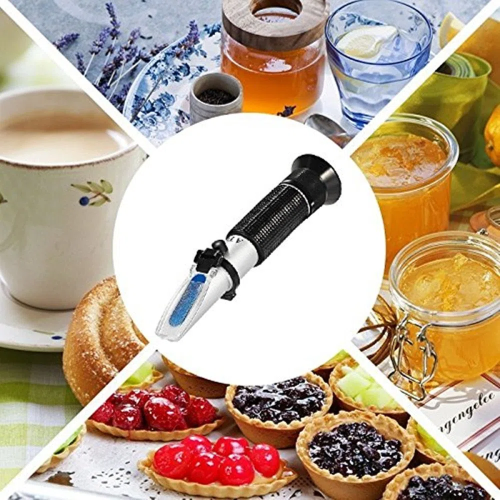 Rifrattometro di Contenuto zuccherino, Rifrattometro di 0-32 Rifrattometro di Vino Brix per la misurazione del Contenuto di Zucchero con rifrattometro ATC a Mano