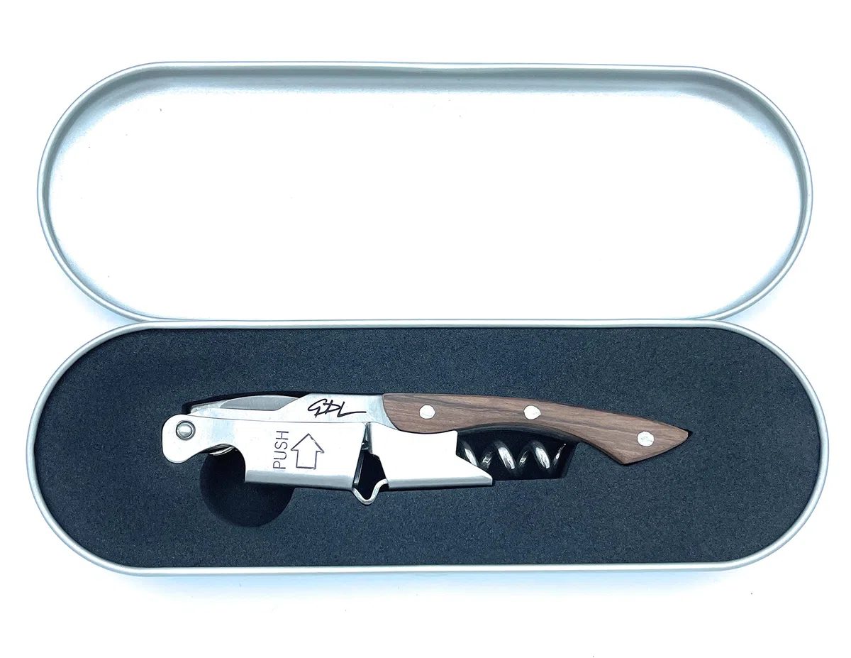 Cavatappi Personalizzato Professionale - Apribottiglie in Acciaio Inox e Scatola Rigida - Design Elegante e Compatto - Idea Regalo per Sommelier e Amanti del Vino