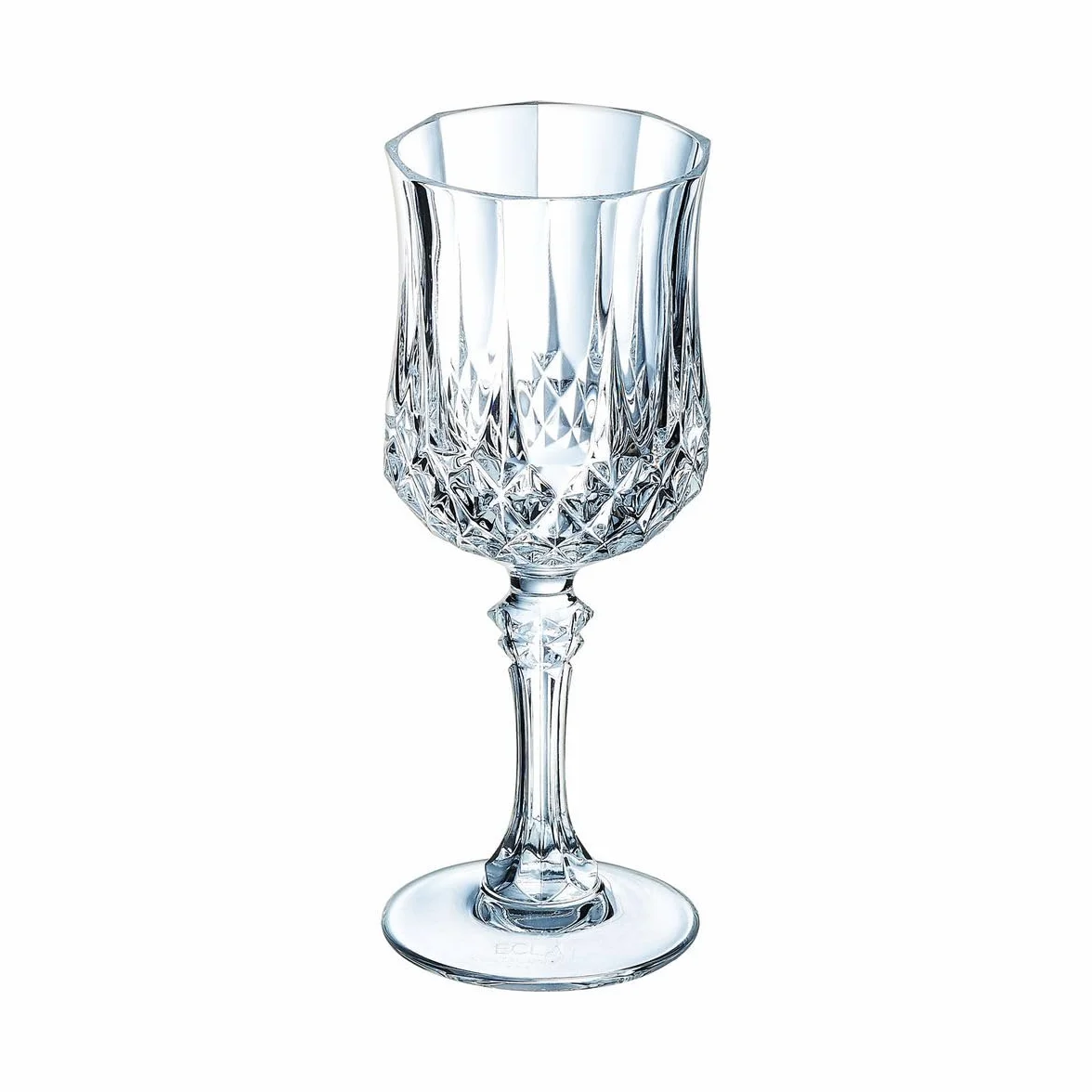 Cristal d'Arques Paris - Collezione Longchamp - 6 bicchieri da vino da 17 cl in Kwarx, brillantezza, trasparenza, modellature iconiche, realizzati in Francia adatto alla vendita online.