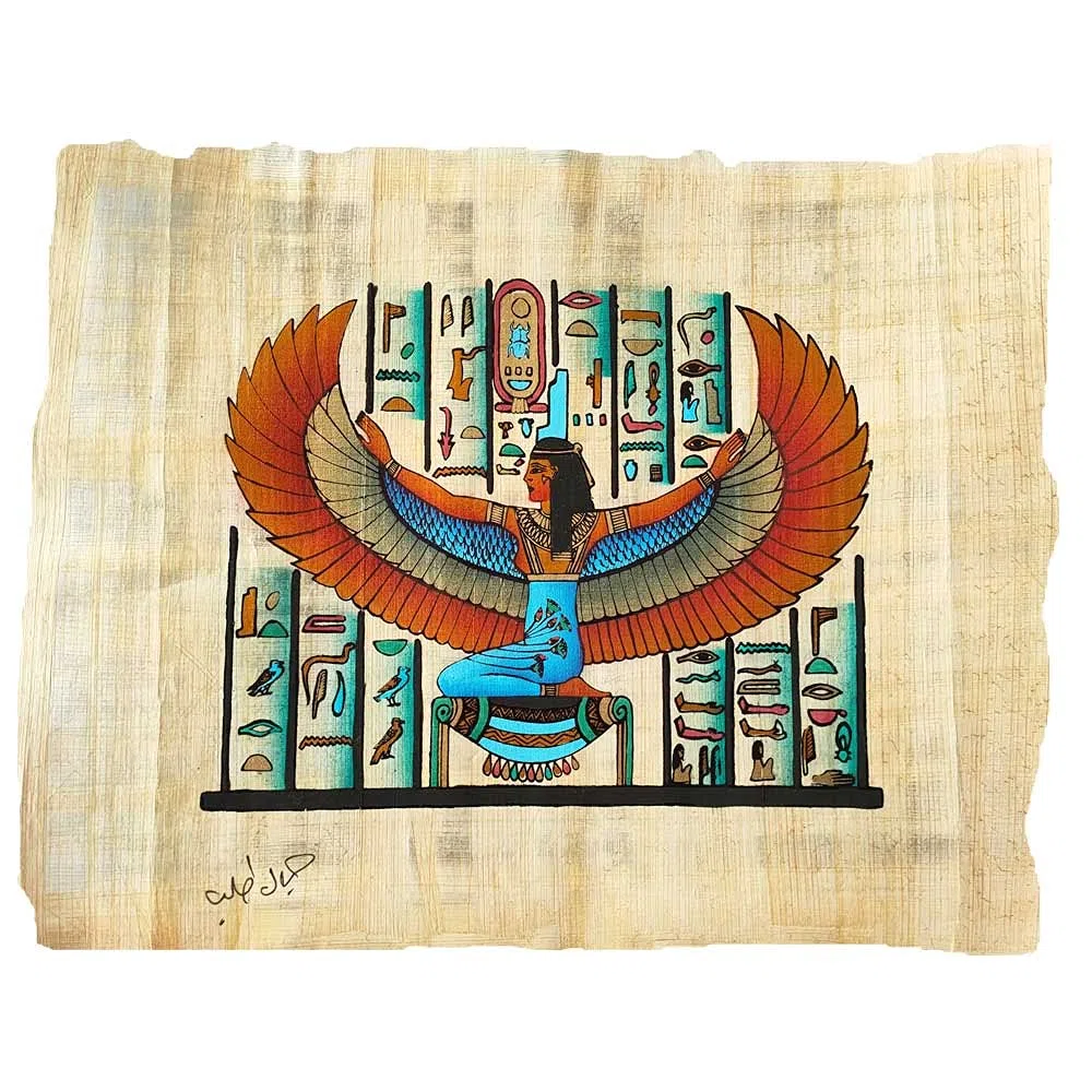 Genérico Papiro egiziano originale della dea Iside dea di tutti gli dei e madre del dio Horus 22_x_33 cm